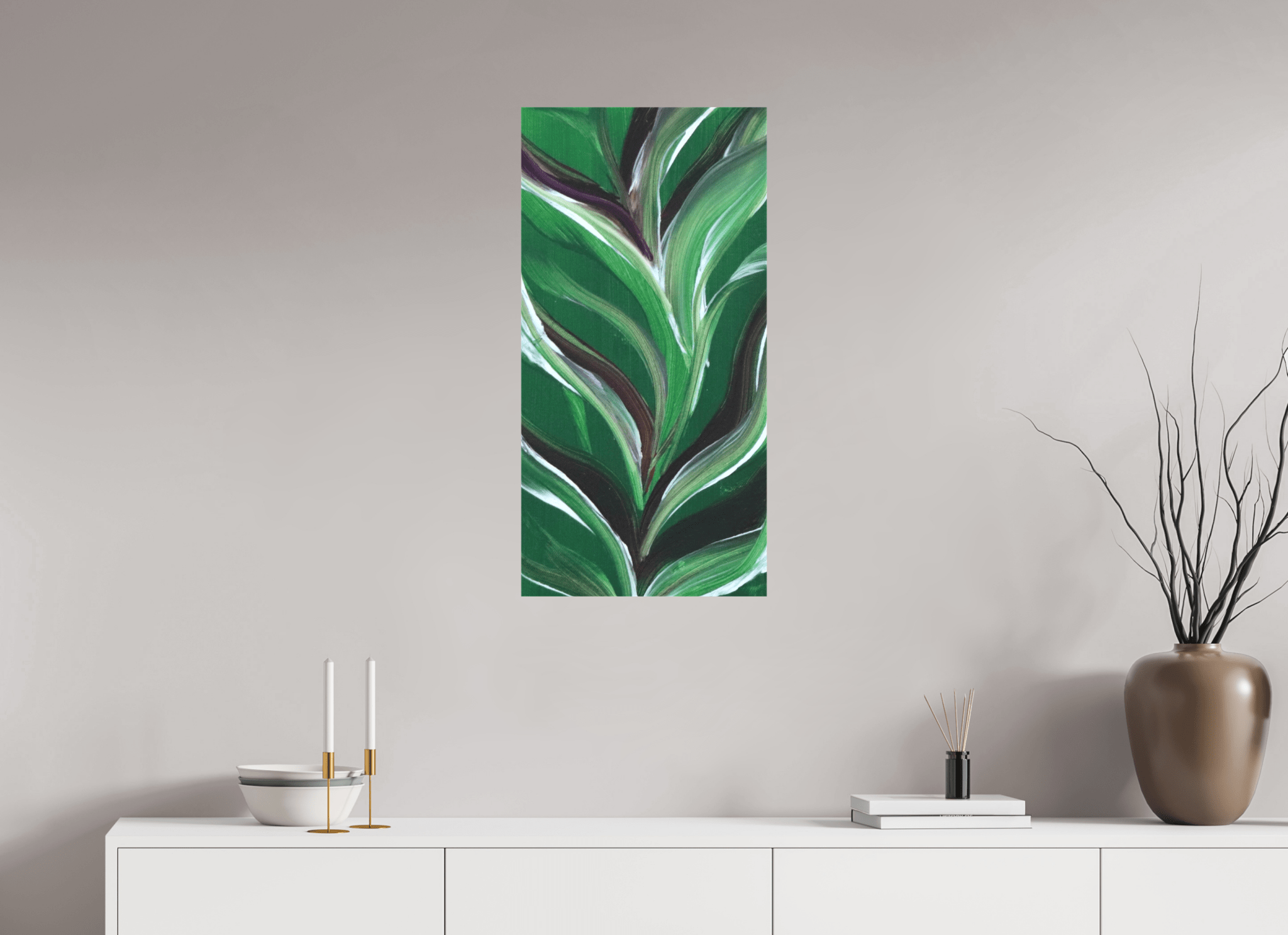 Small Botanical Bloom - Acrylic Botanical Painting - The Living Abstract