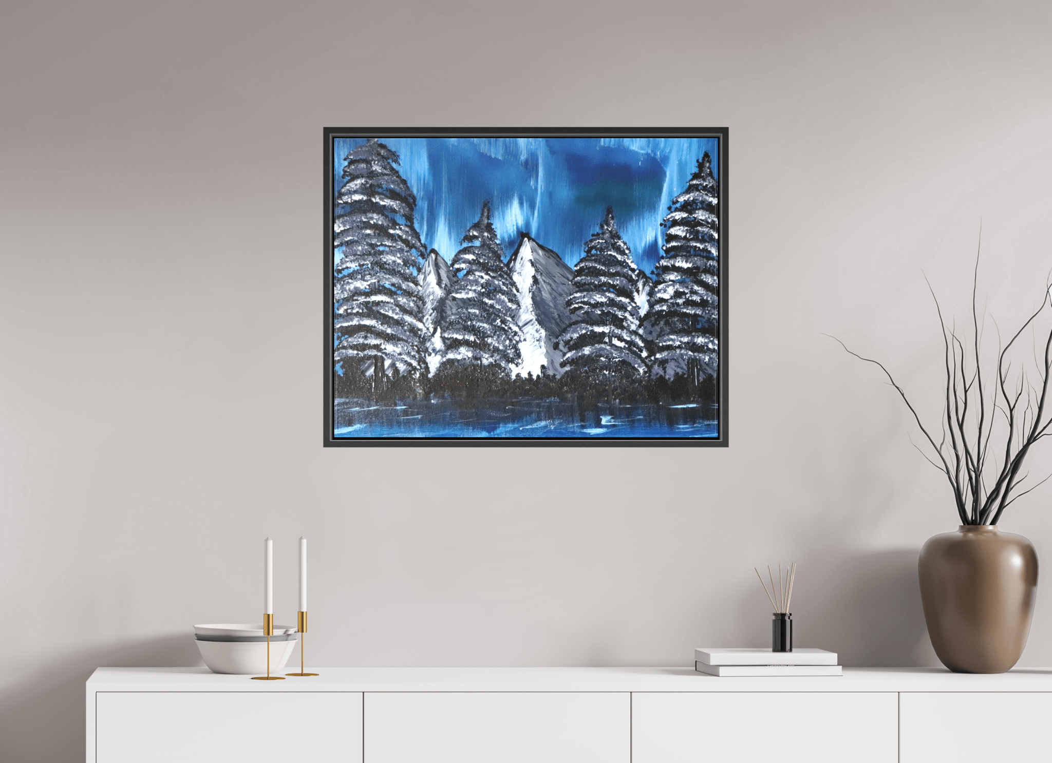 Blue Borealis - Original Acrylic Landscape Painting - The Living Abstract