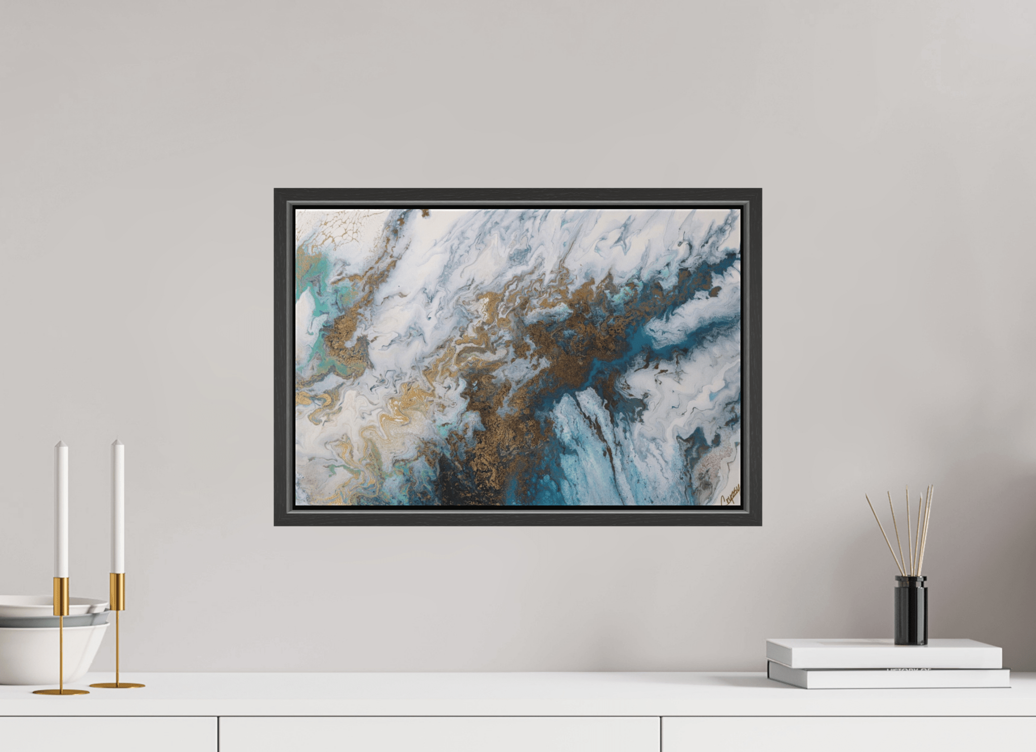 Seascape Canvas - Original Acrylic Ocean Painting - The Living Abstract