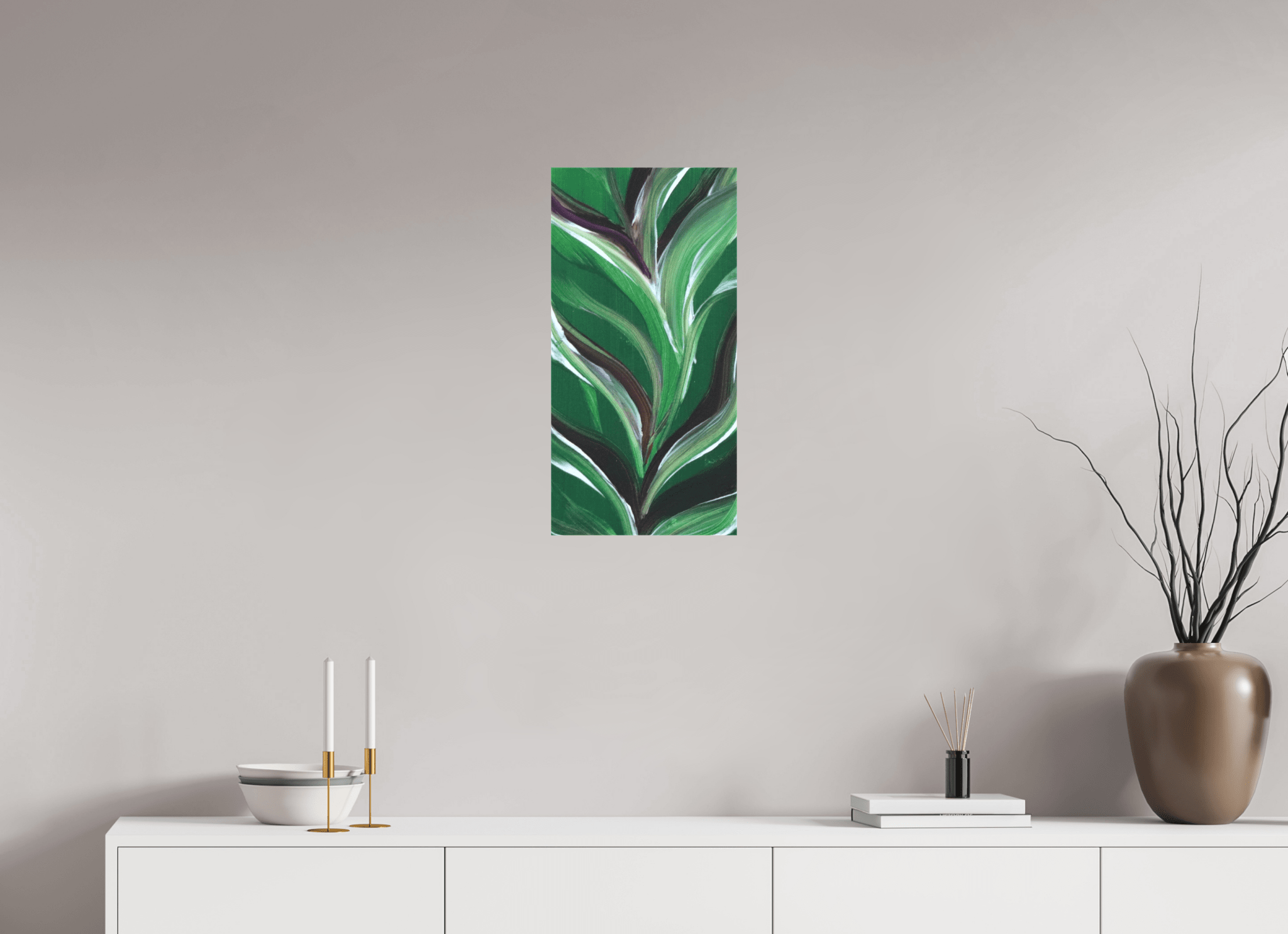 Small Botanical Bloom - Acrylic Botanical Painting - The Living Abstract