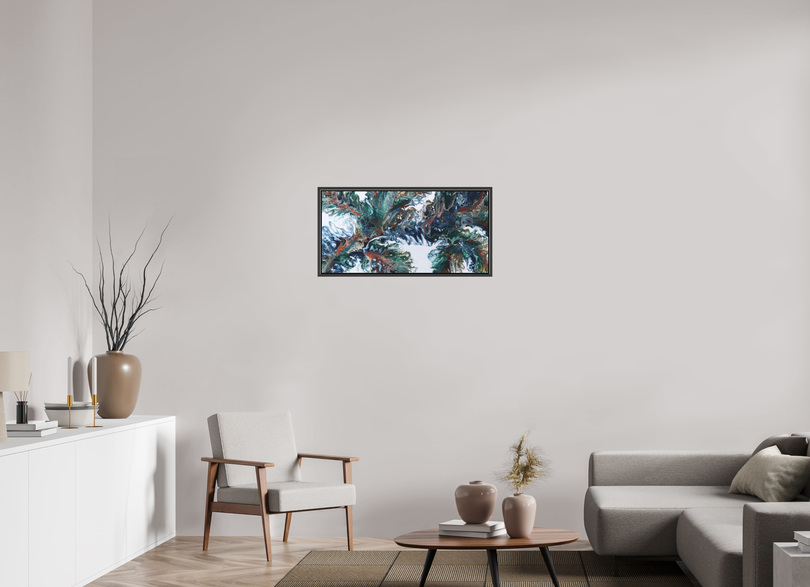33.1 x 16″, *.7" Matte Canvas with Black Oak Frame Kelp of the Sea