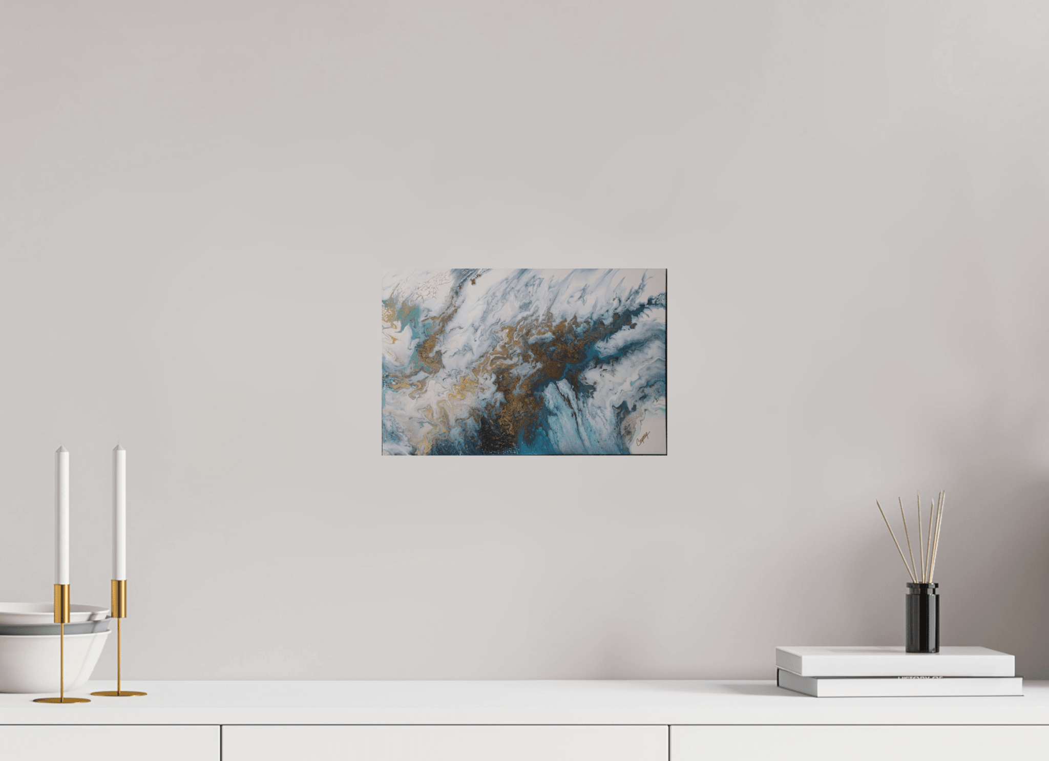 Seascape Canvas - Original Acrylic Ocean Painting - The Living Abstract
