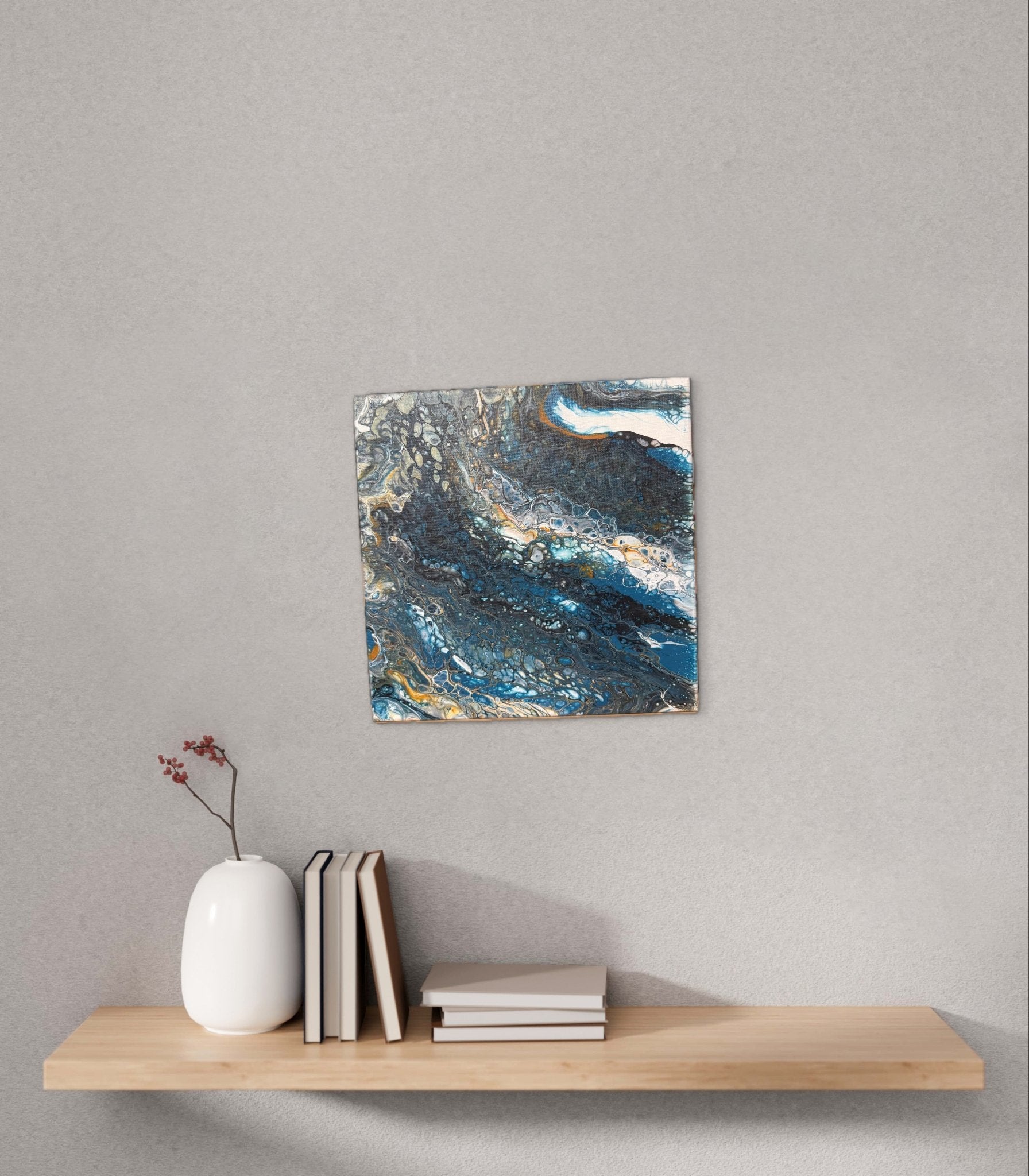 Teal Cascade - The Living Abstract
