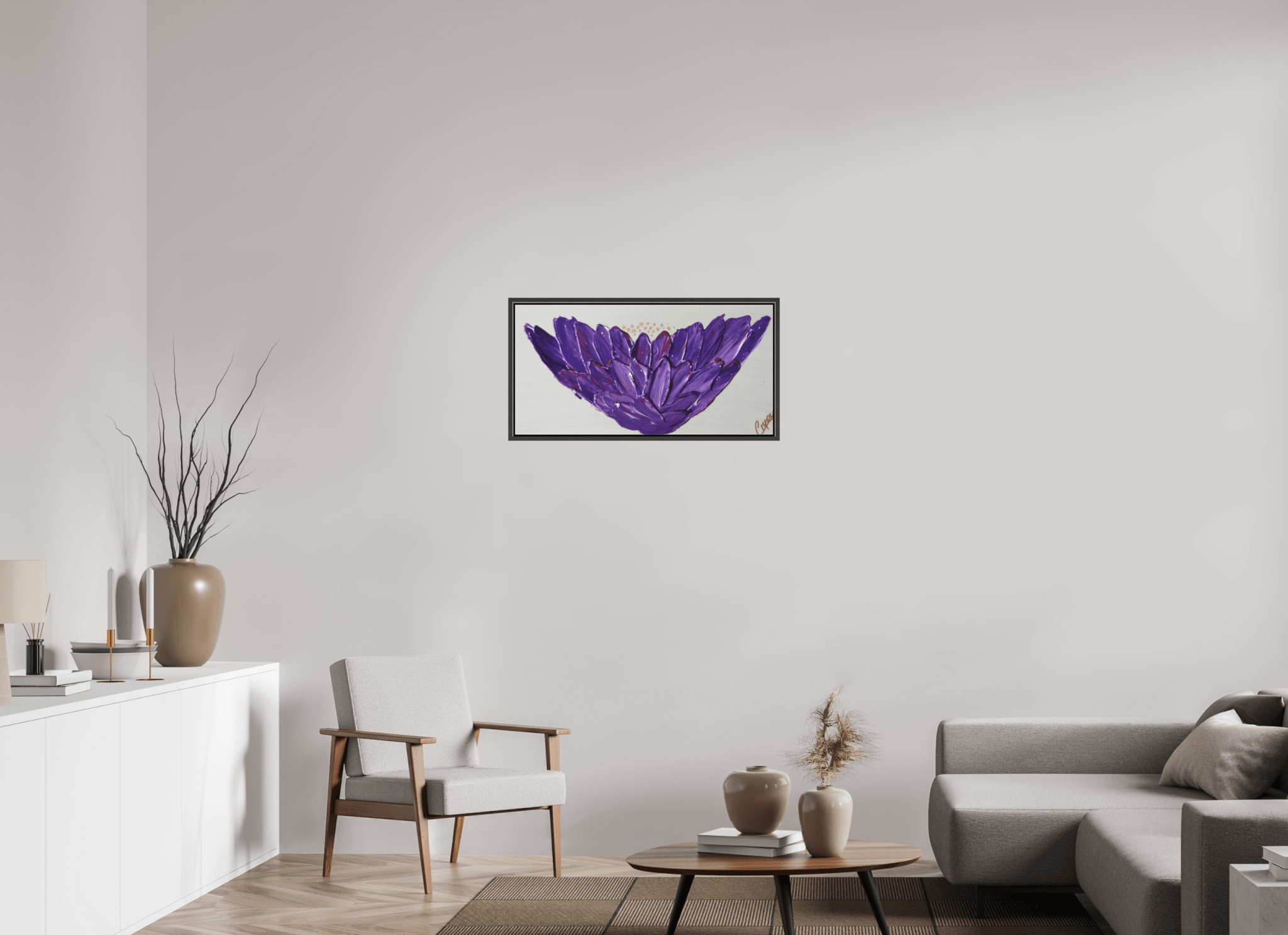 Purple Lotus - Textured Acrylic Paint - The Living Abstract