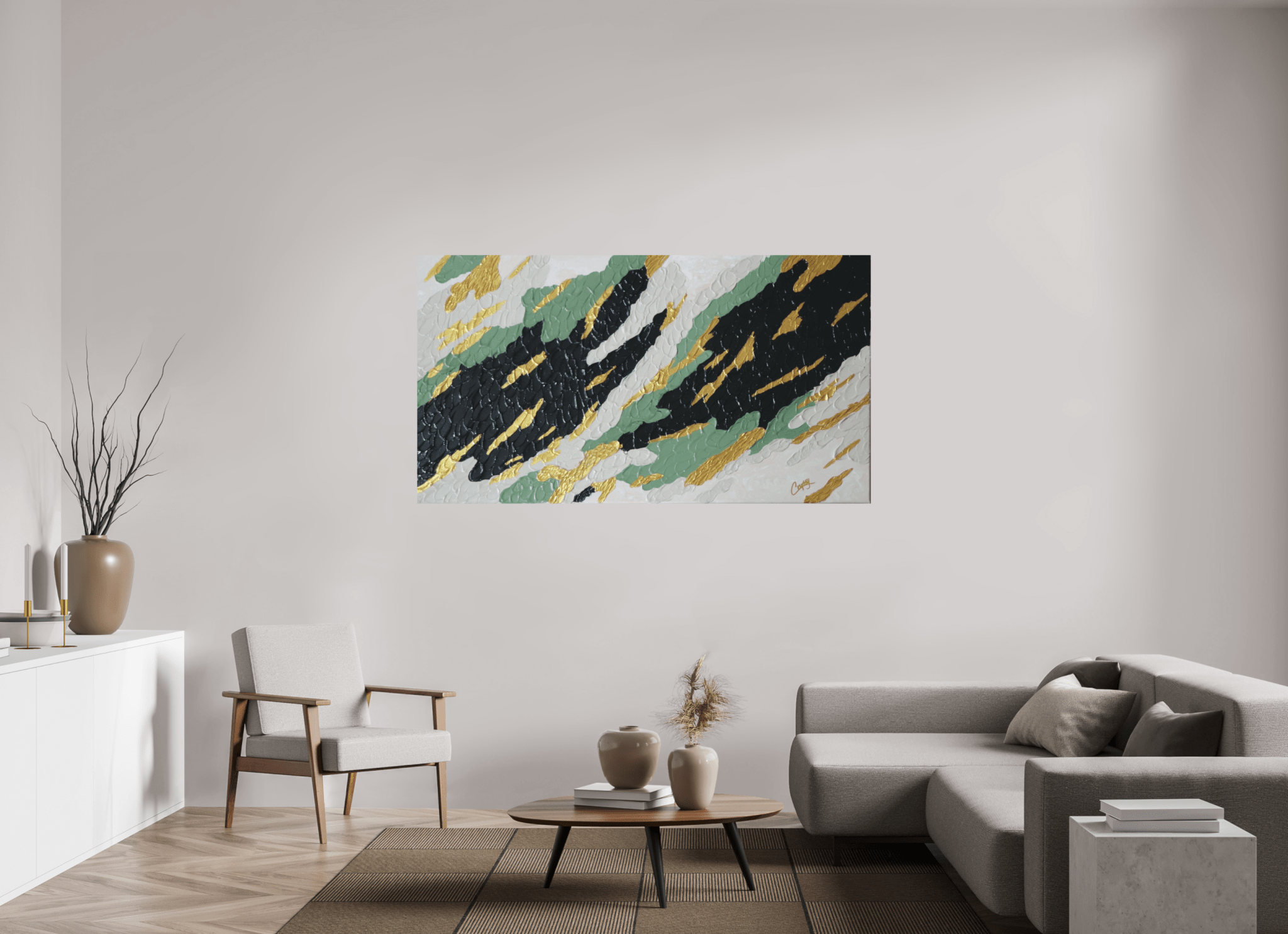 Gilded Forest - Textured Acrylic Art - The Living Abstract