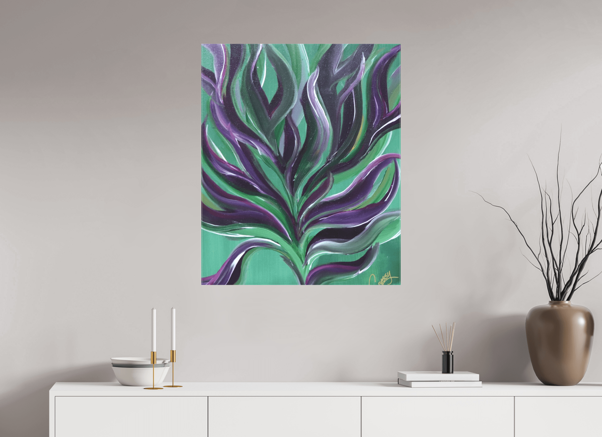 Large Botanical - Original Abstract Acrylic Painting - The Living Abstract