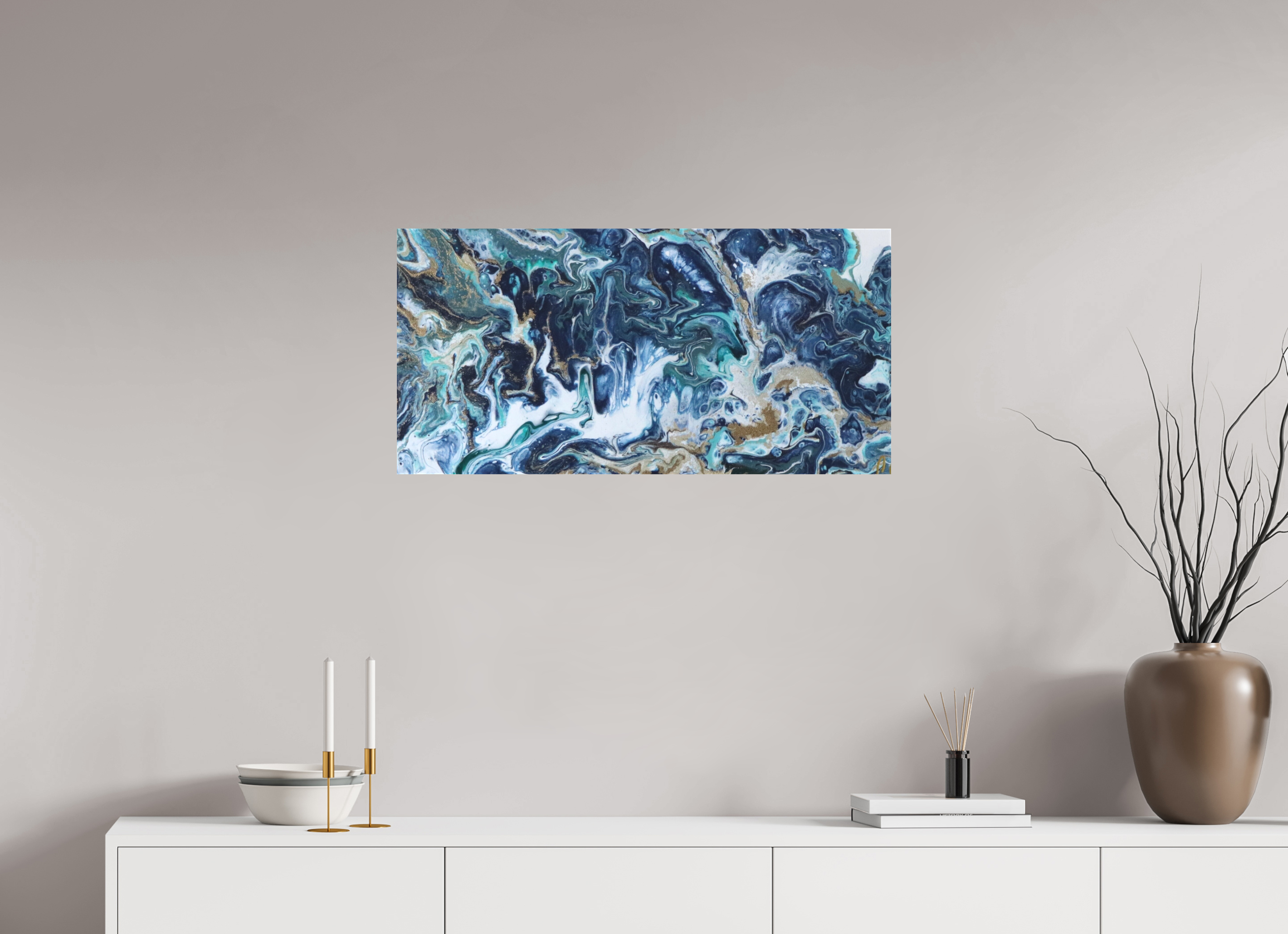32.5 x 16″, *1.25" Matte Canvas No Frame Above the Storm