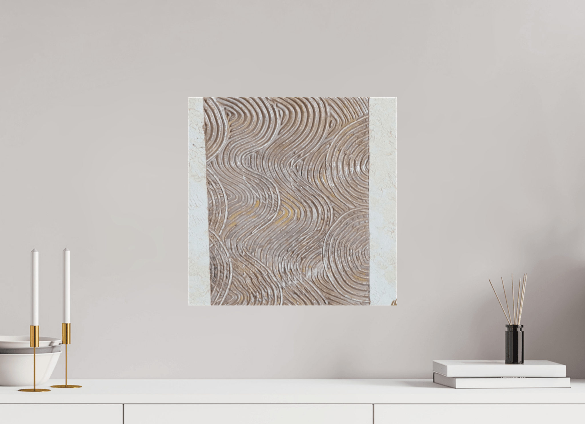 Mocha Tide - Original Textured Painting - The Living Abstract
