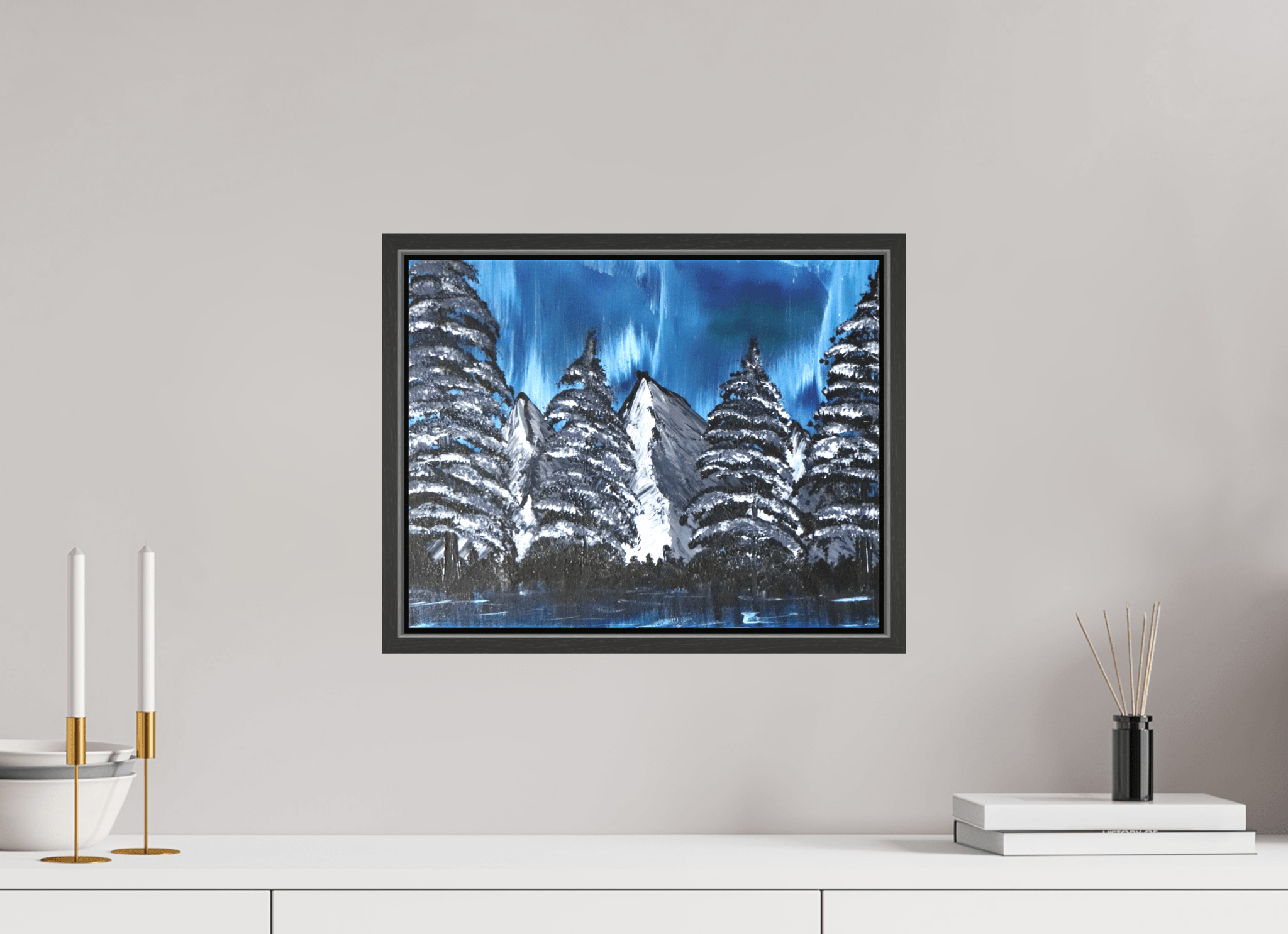 Blue Borealis - Original Acrylic Landscape Painting - The Living Abstract