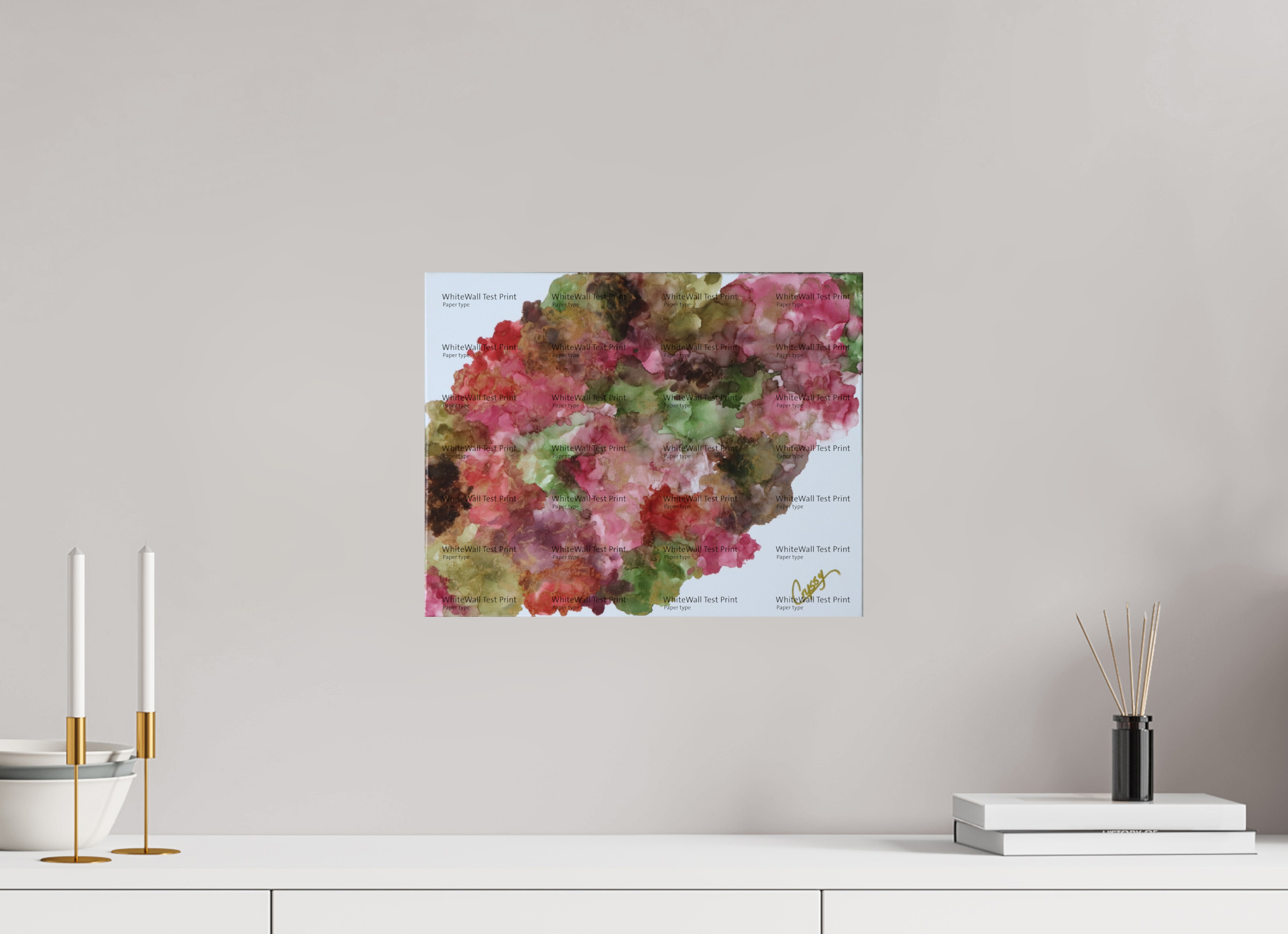 15.3 x 12″, *Photo Print on Fuji Silk Paper no frame Floral Density