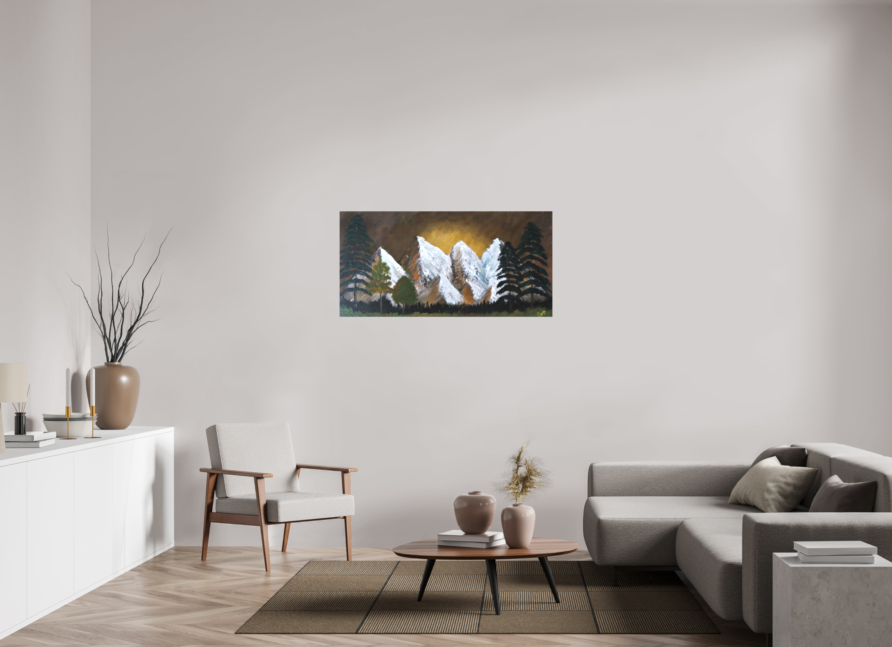 48.9 x 24″, Canvas Prints Bronze Horizon