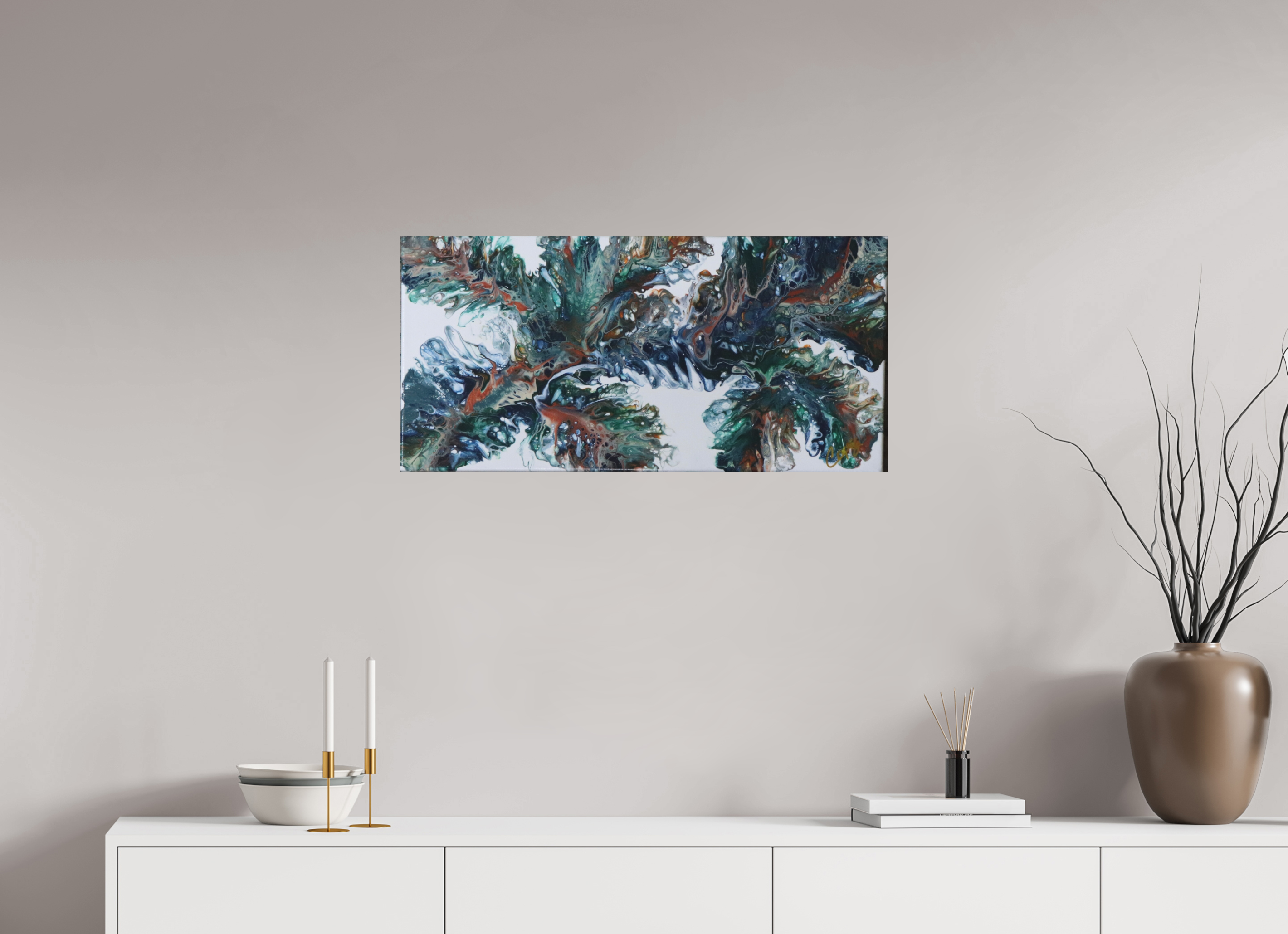 33.1 x 16″, *Photo Print on Fuji Silk with Black Frame Kelp of the Sea