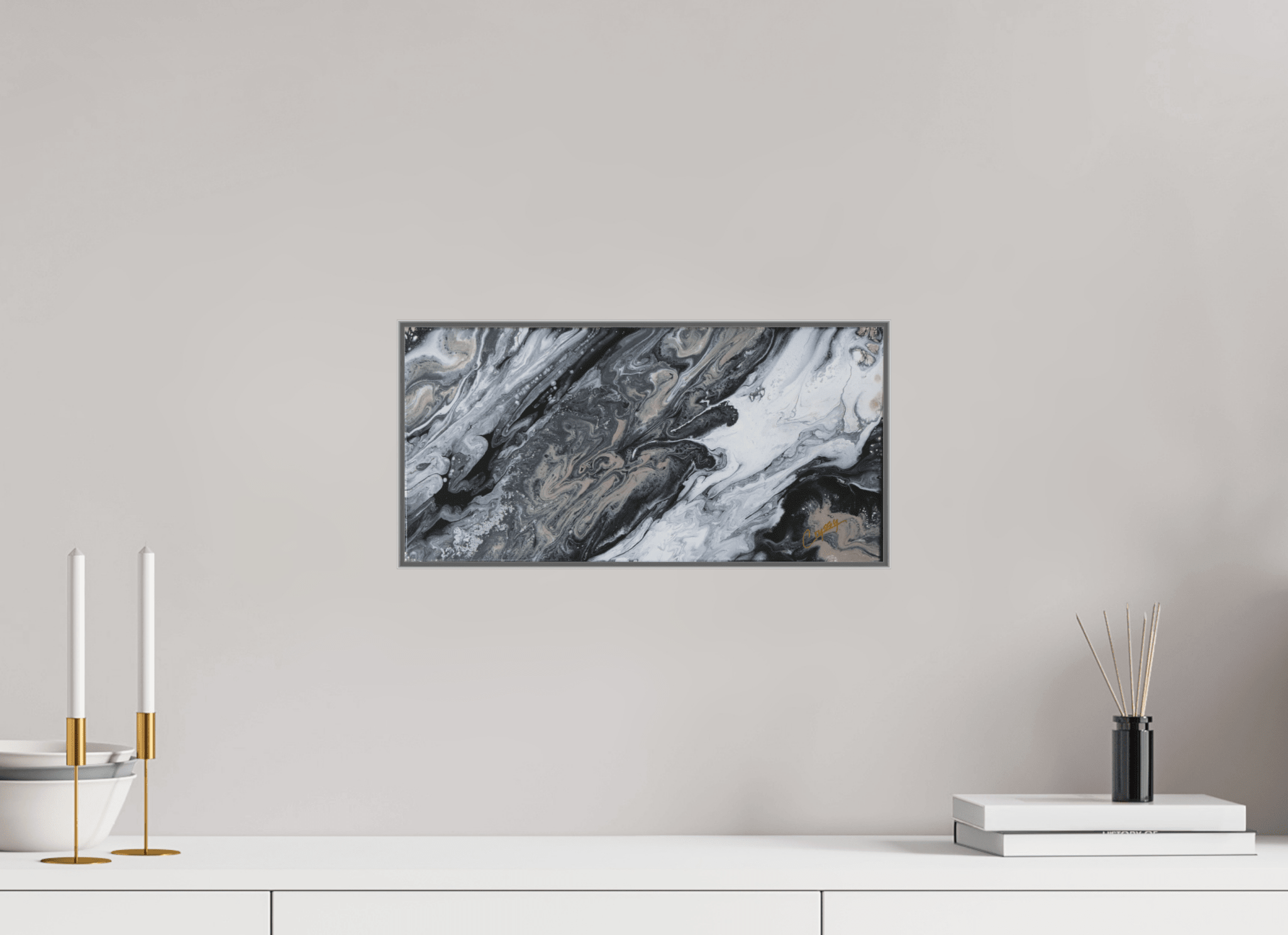 Black Sands - Original Tilt Pour - The Living Abstract