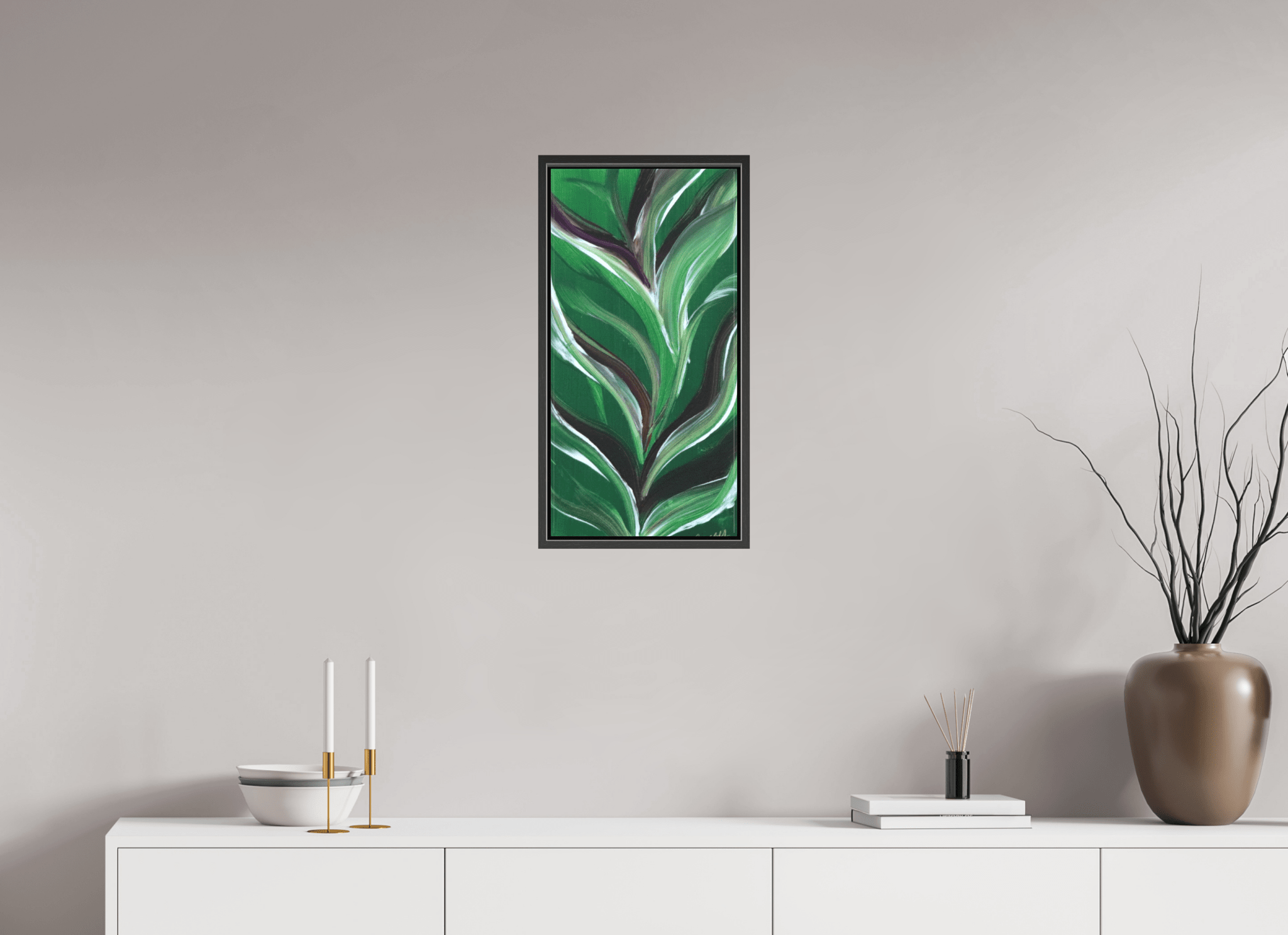Small Botanical Bloom - Acrylic Botanical Painting - The Living Abstract