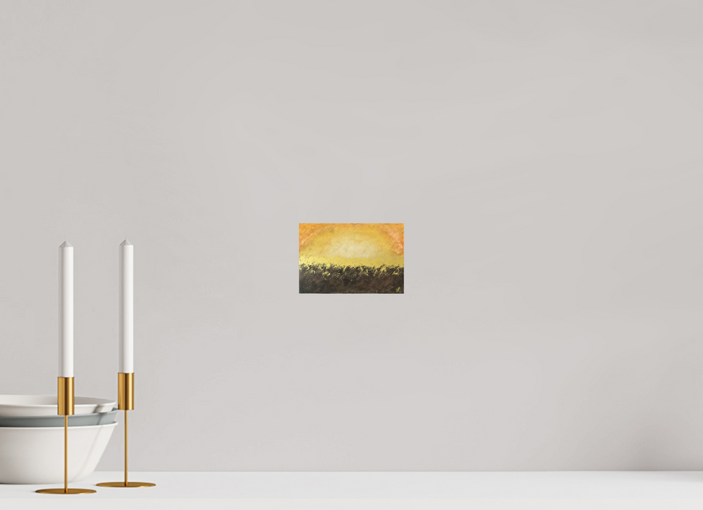 6 x 4″, *Photo Print on Fuji Silk with Black Frame Golden Sunset