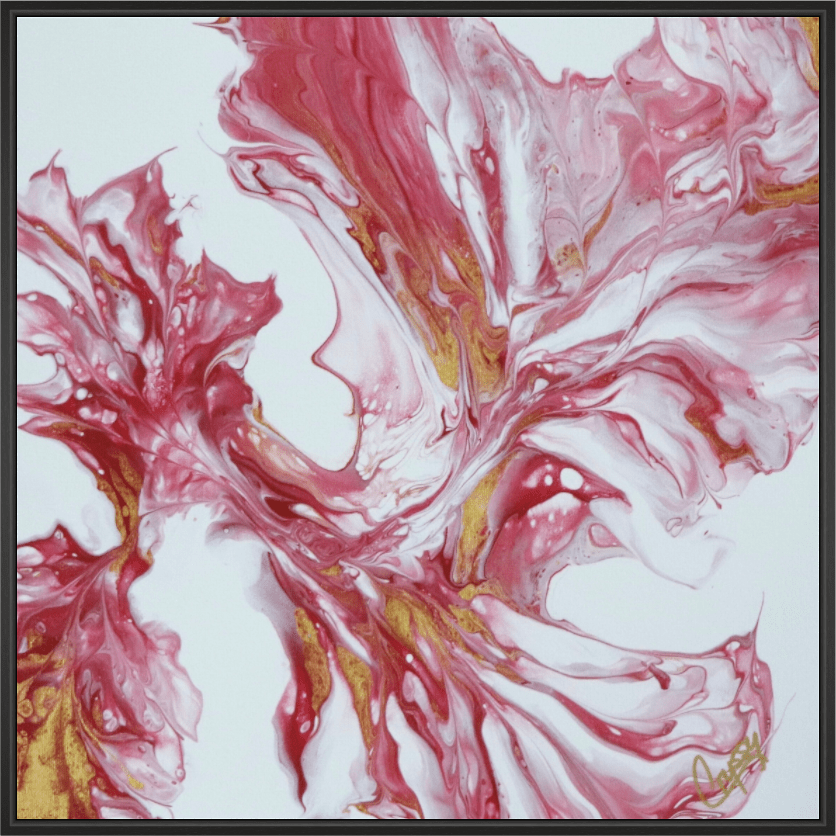 Red and Gold - Original Dutch Pour Painting - The Living Abstract