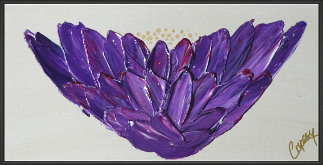 Main image Purple Lotus - Textured Acrylic Paint