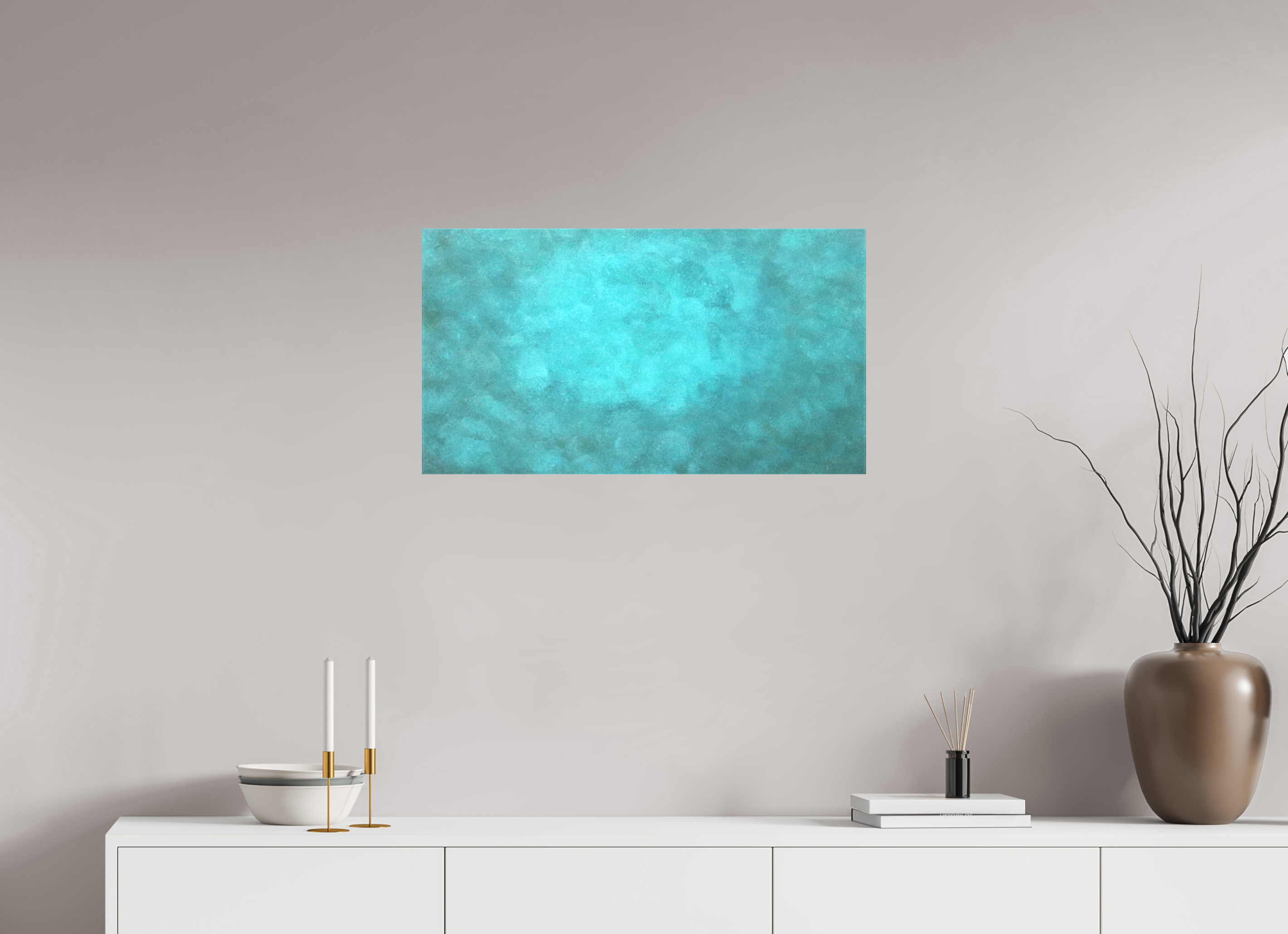 29.2 x 16″, *1.25" Matte Canvas No Frame Emerald Fade