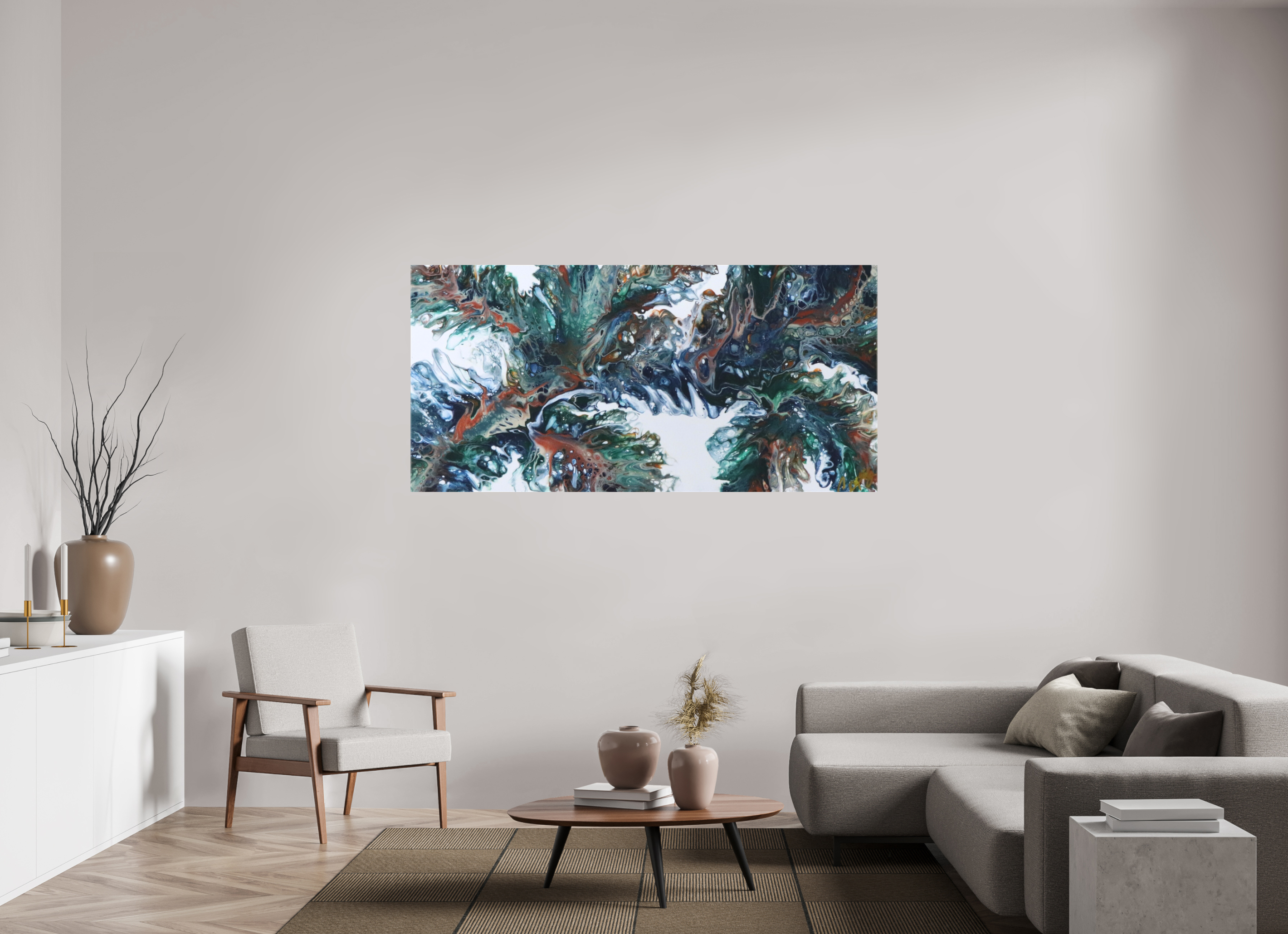 72.3 x 35″, *1.25" Matte Canvas No Frame Kelp of the Sea