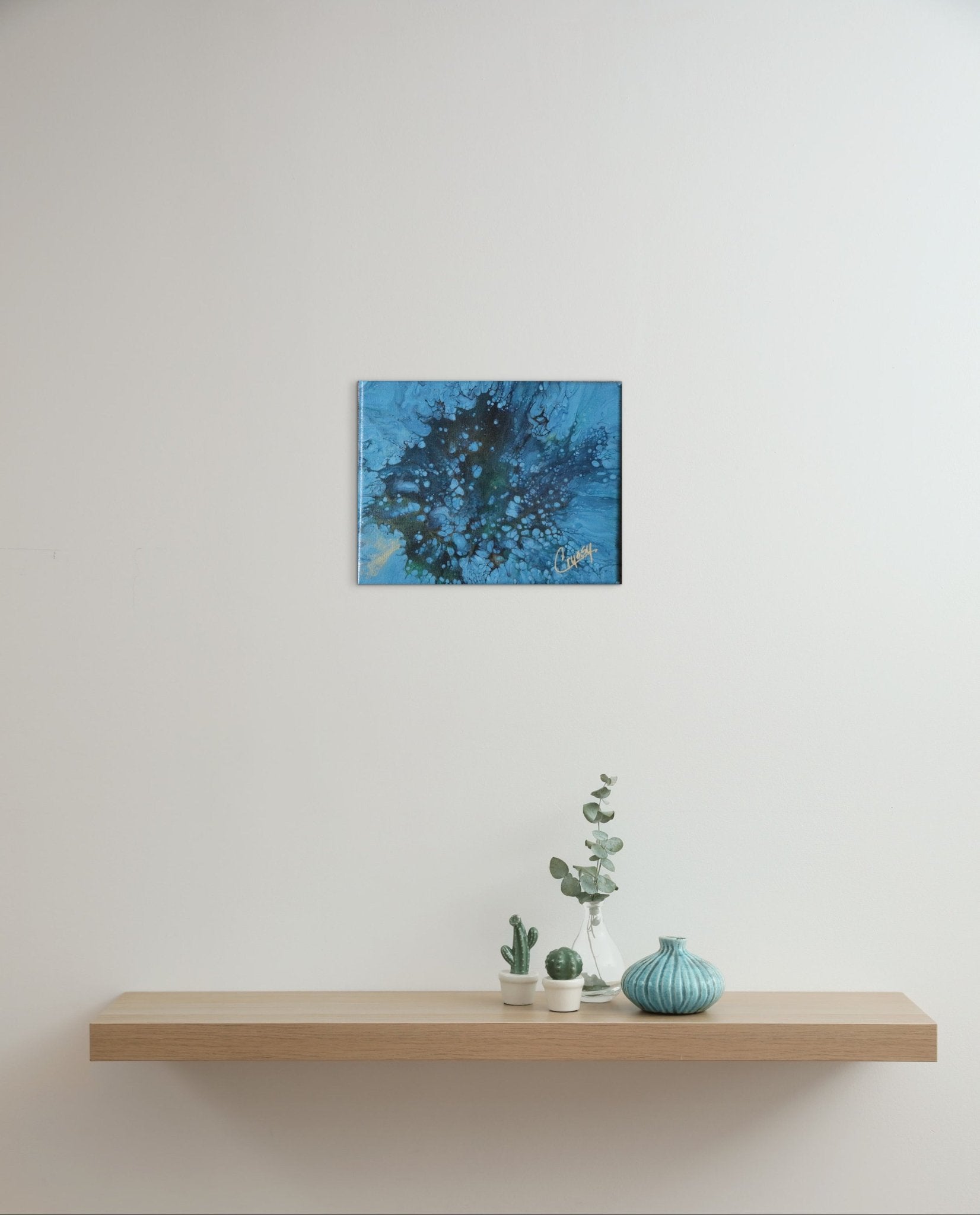 Ocean Bloom — Original Acrylic Pour Painting - The Living Abstract