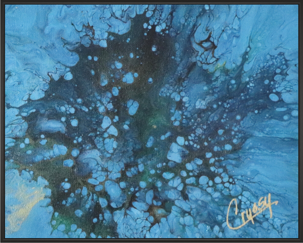 Main image Ocean Bloom - Original Dutch Pour Acrylic Painting