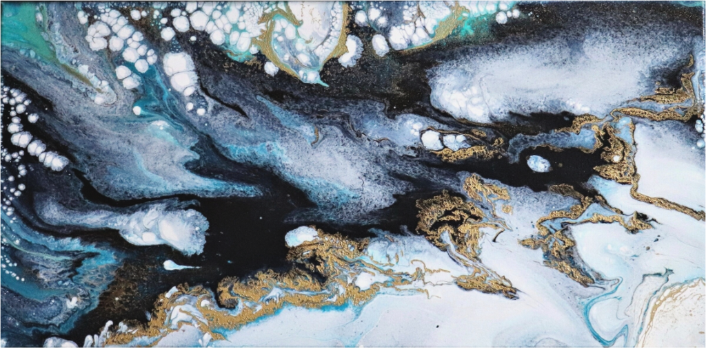Main image Ocean Blues - Original Acrylic Tip Pour