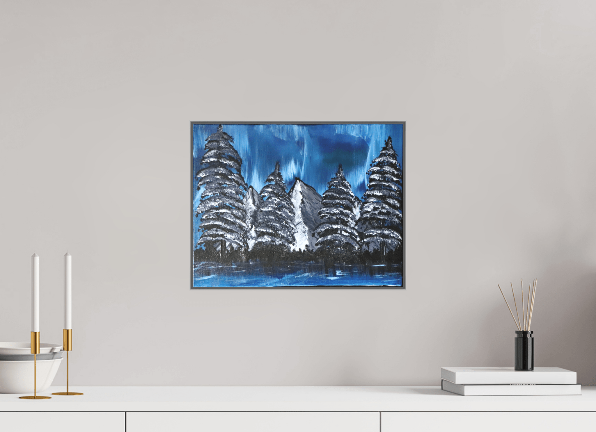 Blue Borealis - Original Acrylic Landscape Painting - The Living Abstract