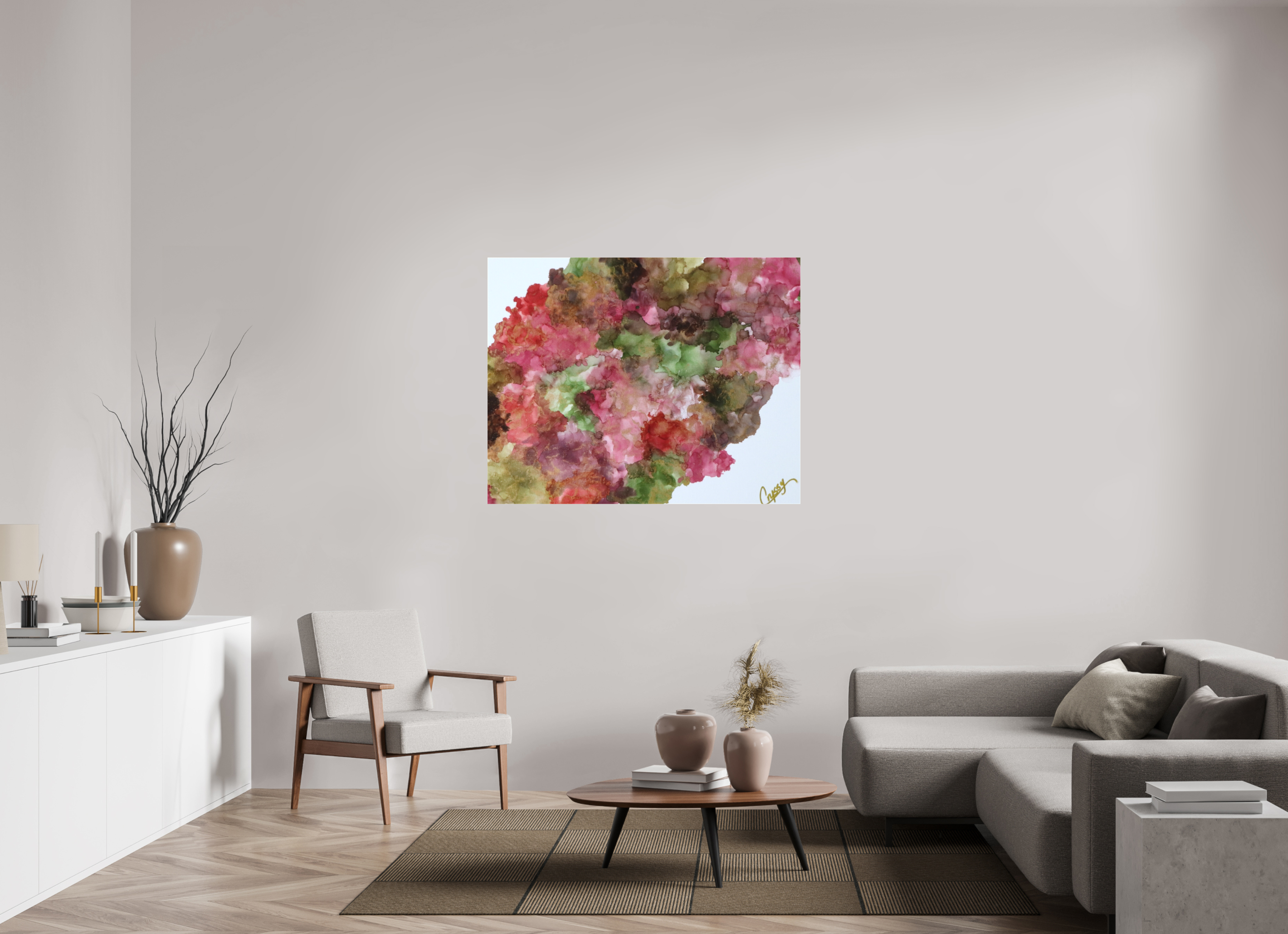 49.6 x 39″, *1.25" Matte Canvas No Frame Floral Density
