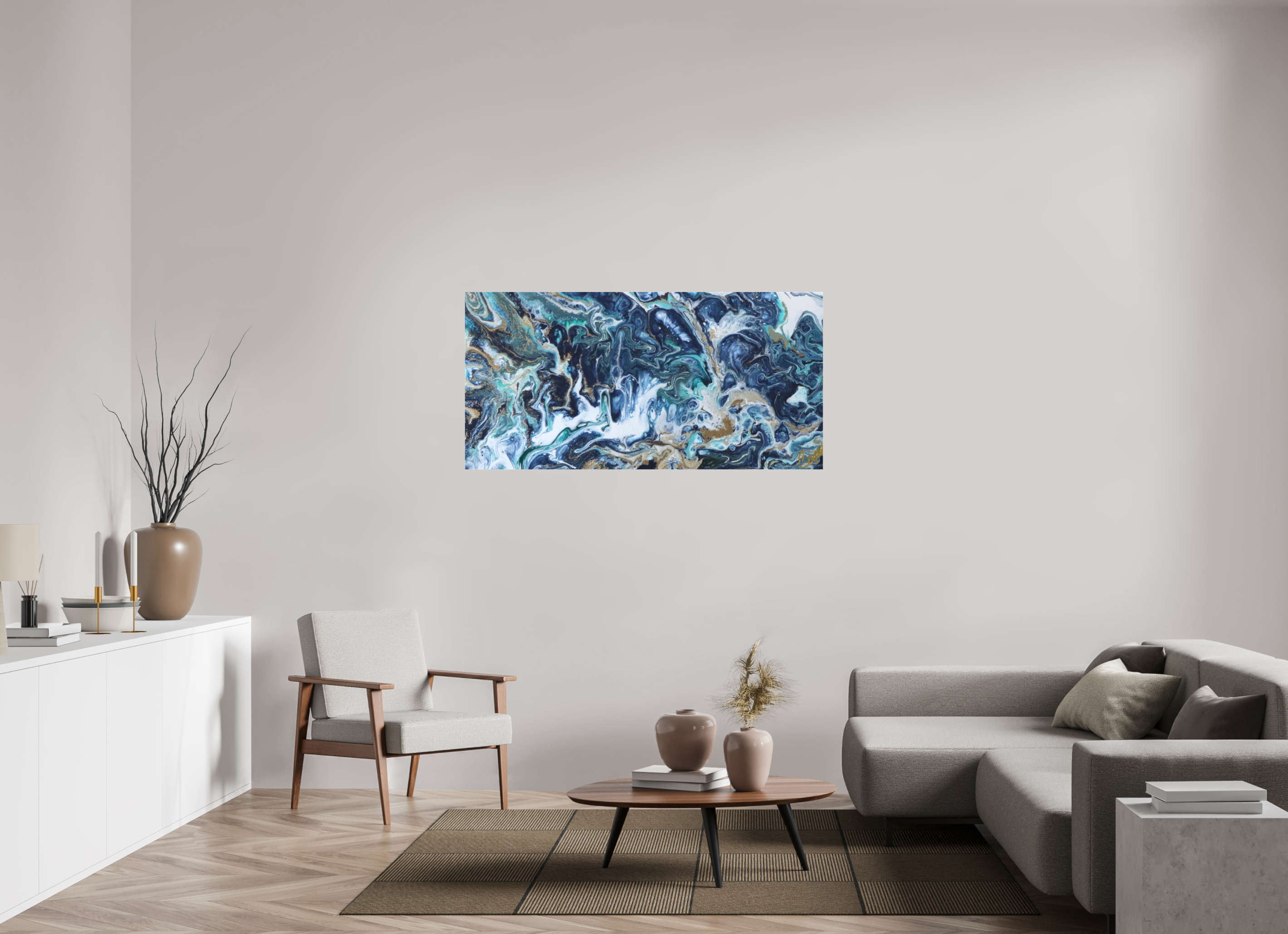 56.8 x 28″, *1.25" Matte Canvas No Frame Above the Storm