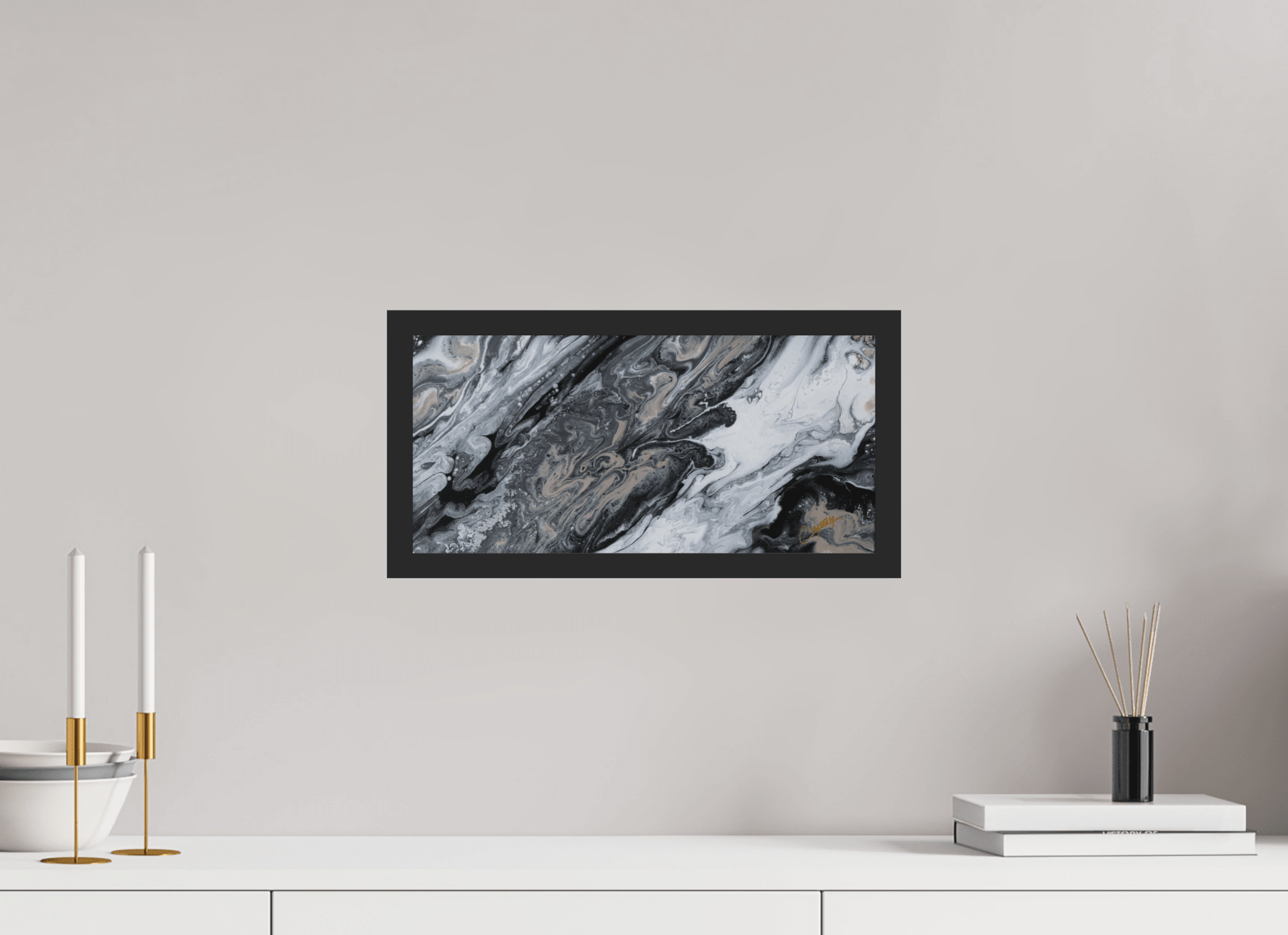 Black Sands - Original Tilt Pour - The Living Abstract