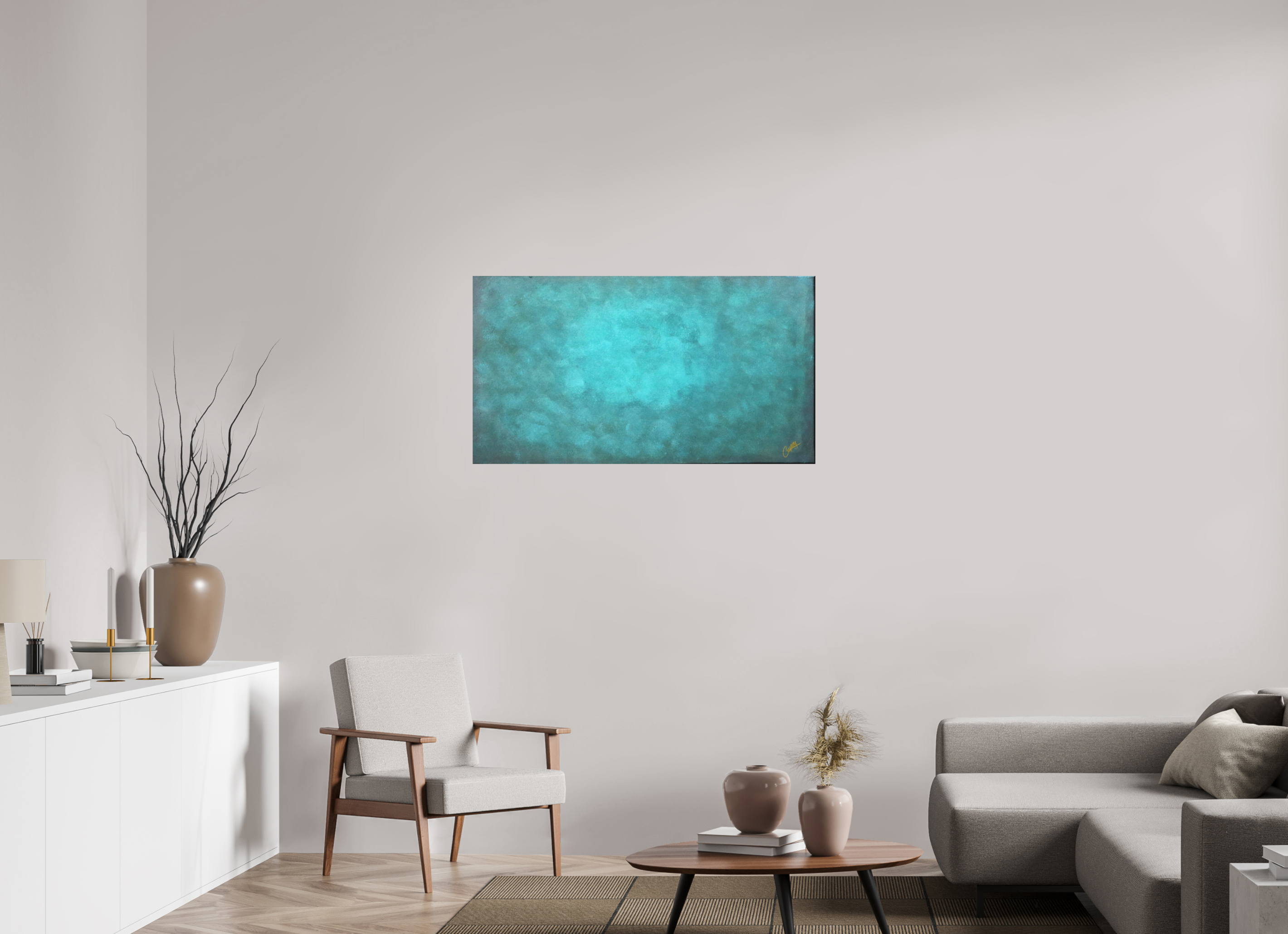 43.8 x 24″, *Photo Print on Fuji Silk with Black Frame Emerald Fade