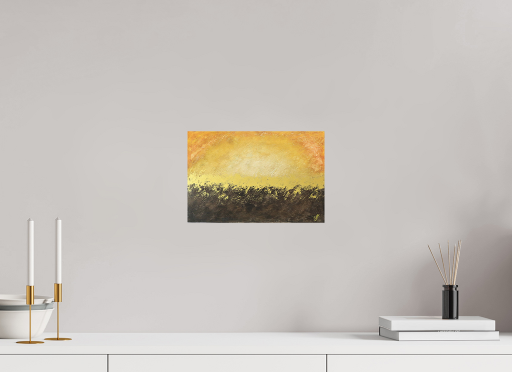 12 x 8″, *Photo Print on Fuji Silk with Black Frame Golden Sunset
