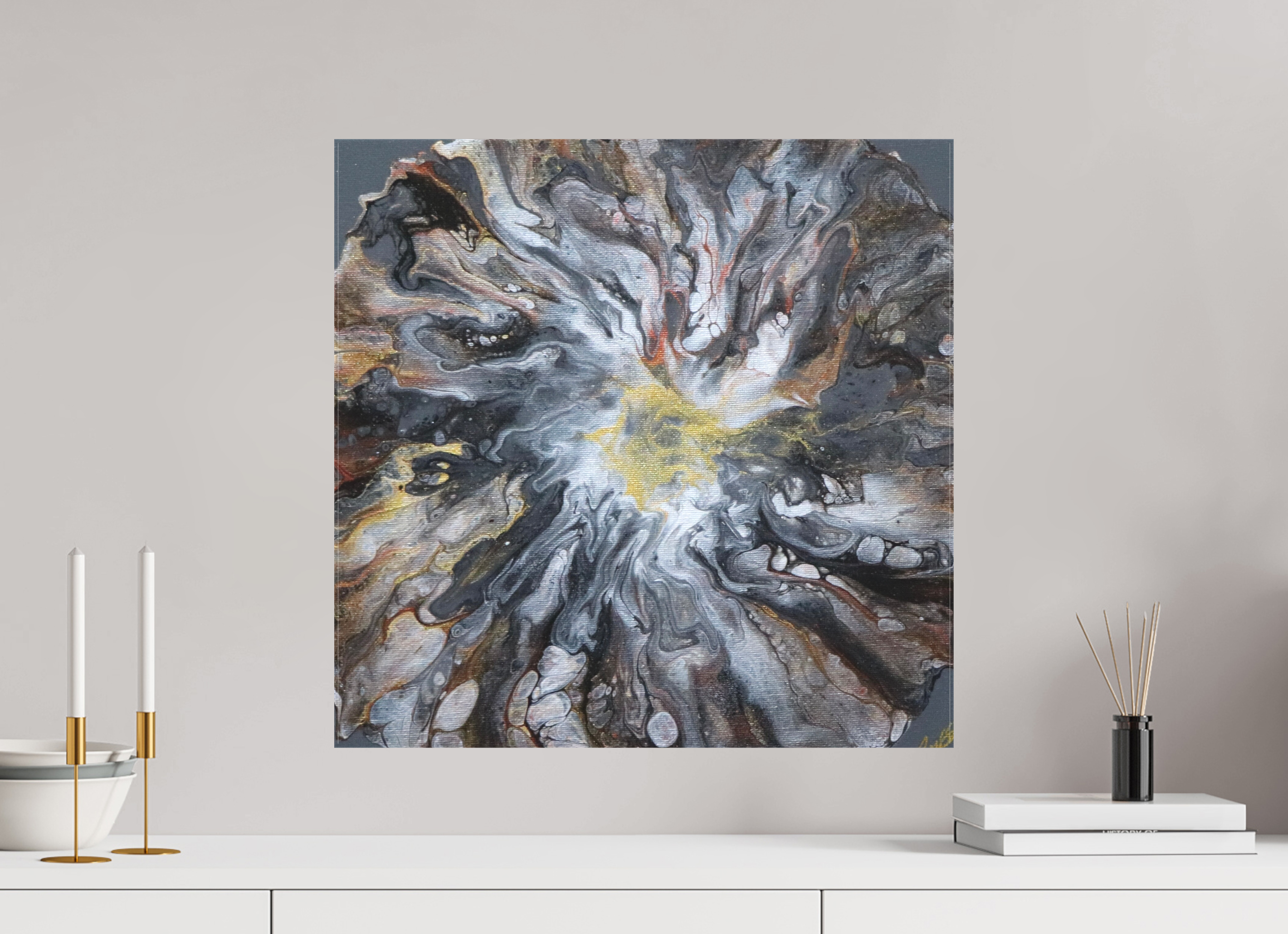 20.4 x 20″, *1.25" Matte Canvas No Frame Copper Bloom II