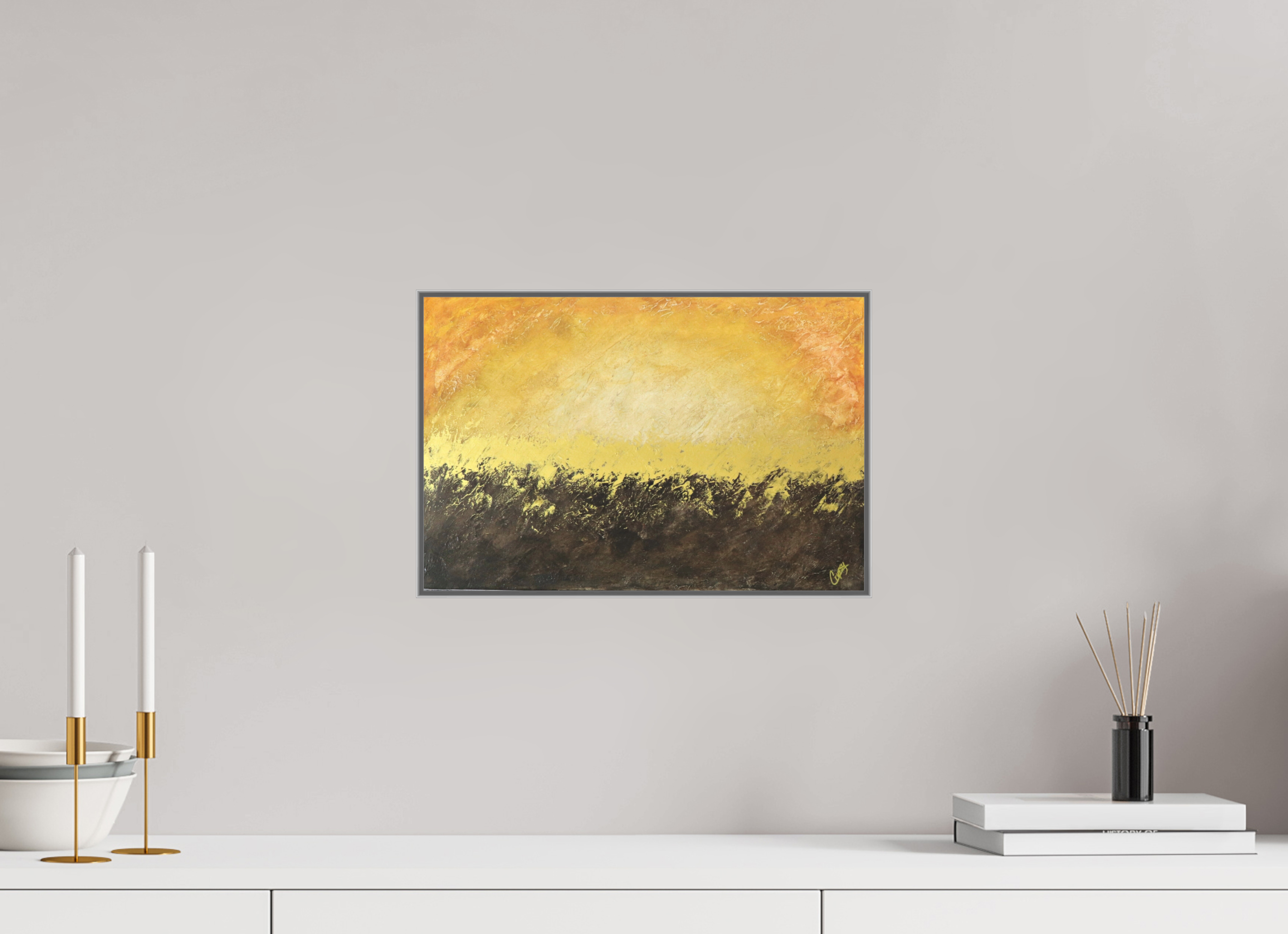 15 x 10″, *Aluminum Artbox 1" on fine art paper under acrylic matte glass Golden Sunset
