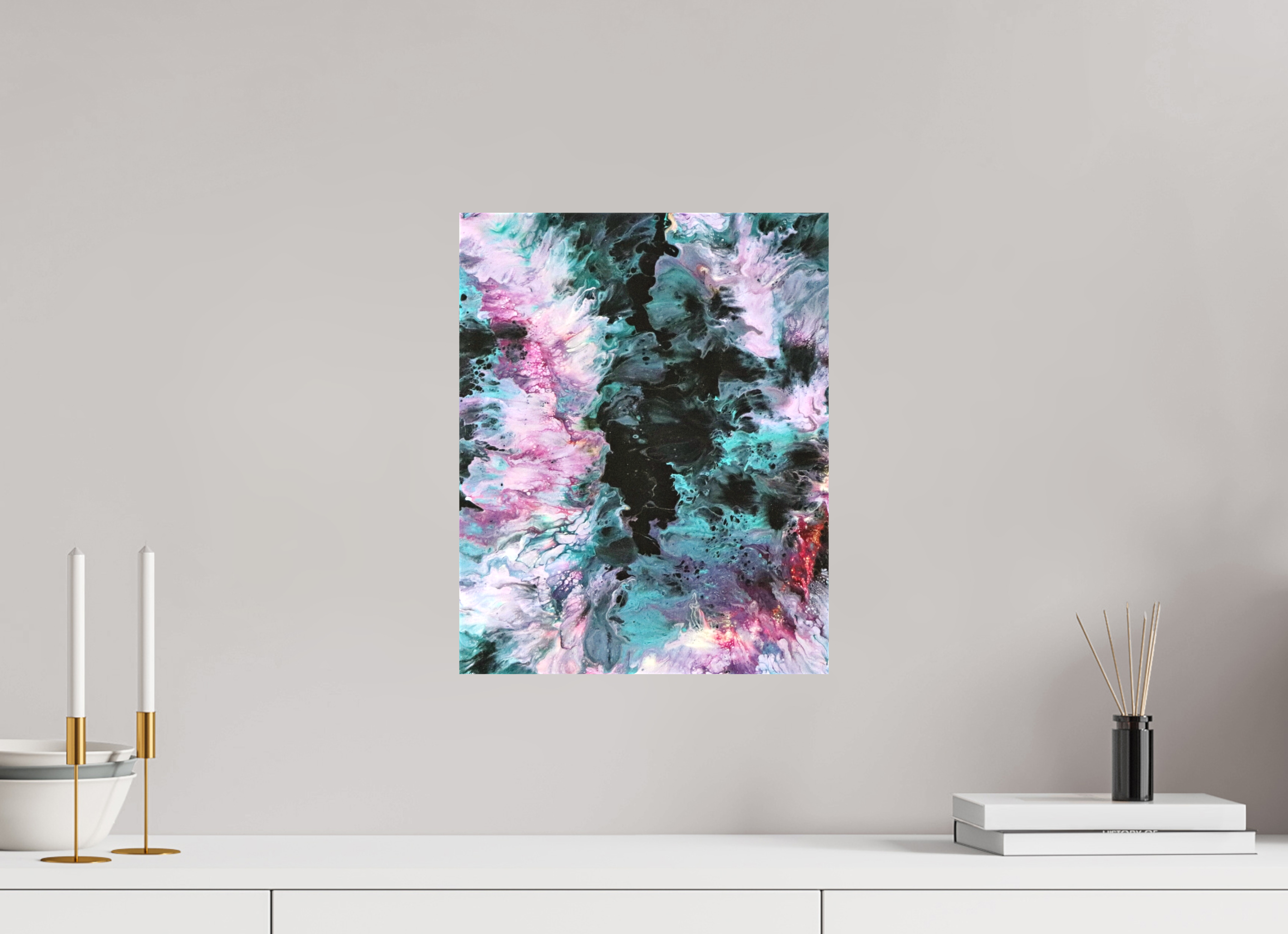 12 x 15.1″, *1.25" Matte Canvas No Frame Hawaiian Lei - Original Tropical Acrylic Painting