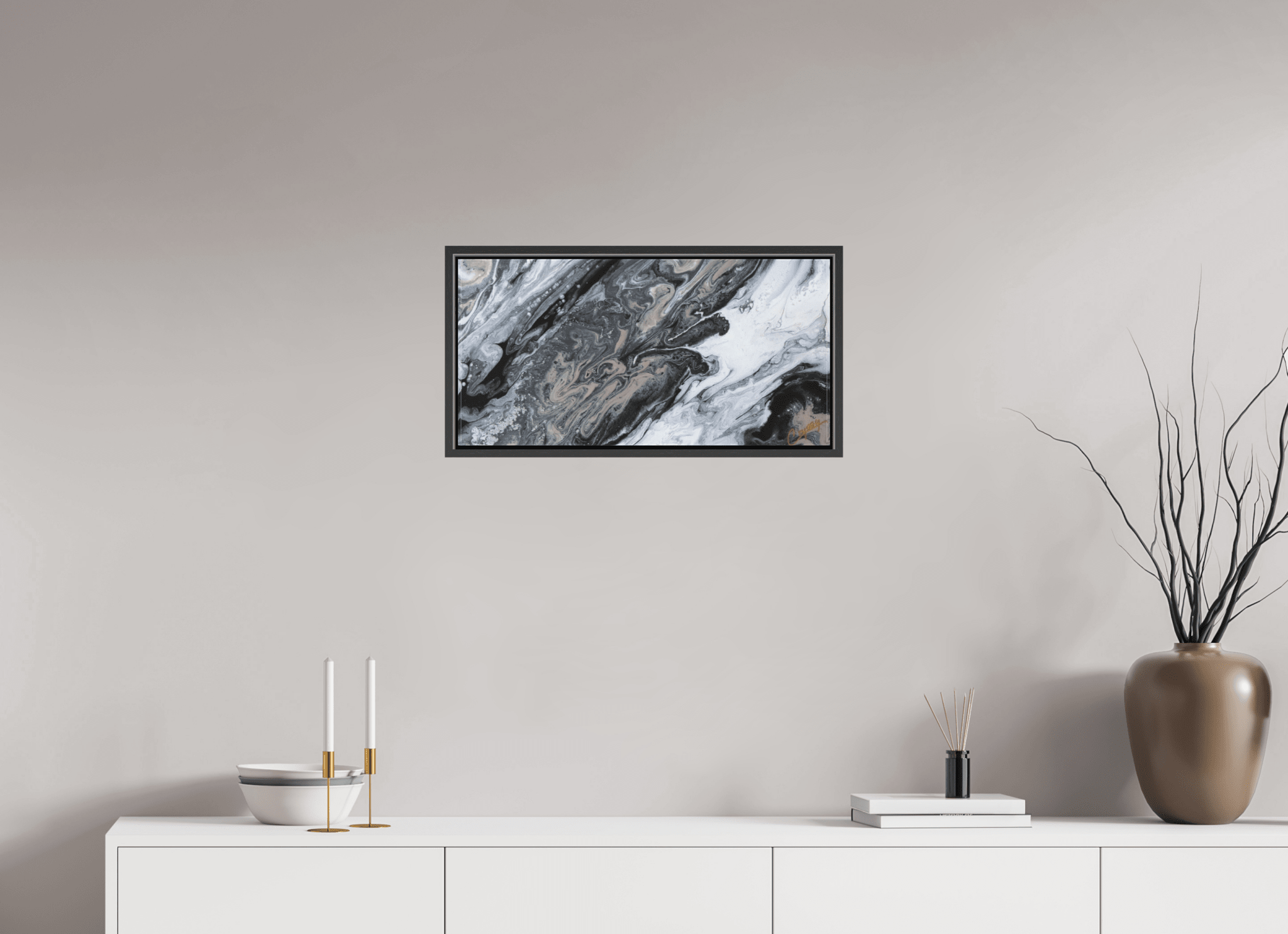 Black Sands - Original Tilt Pour - The Living Abstract