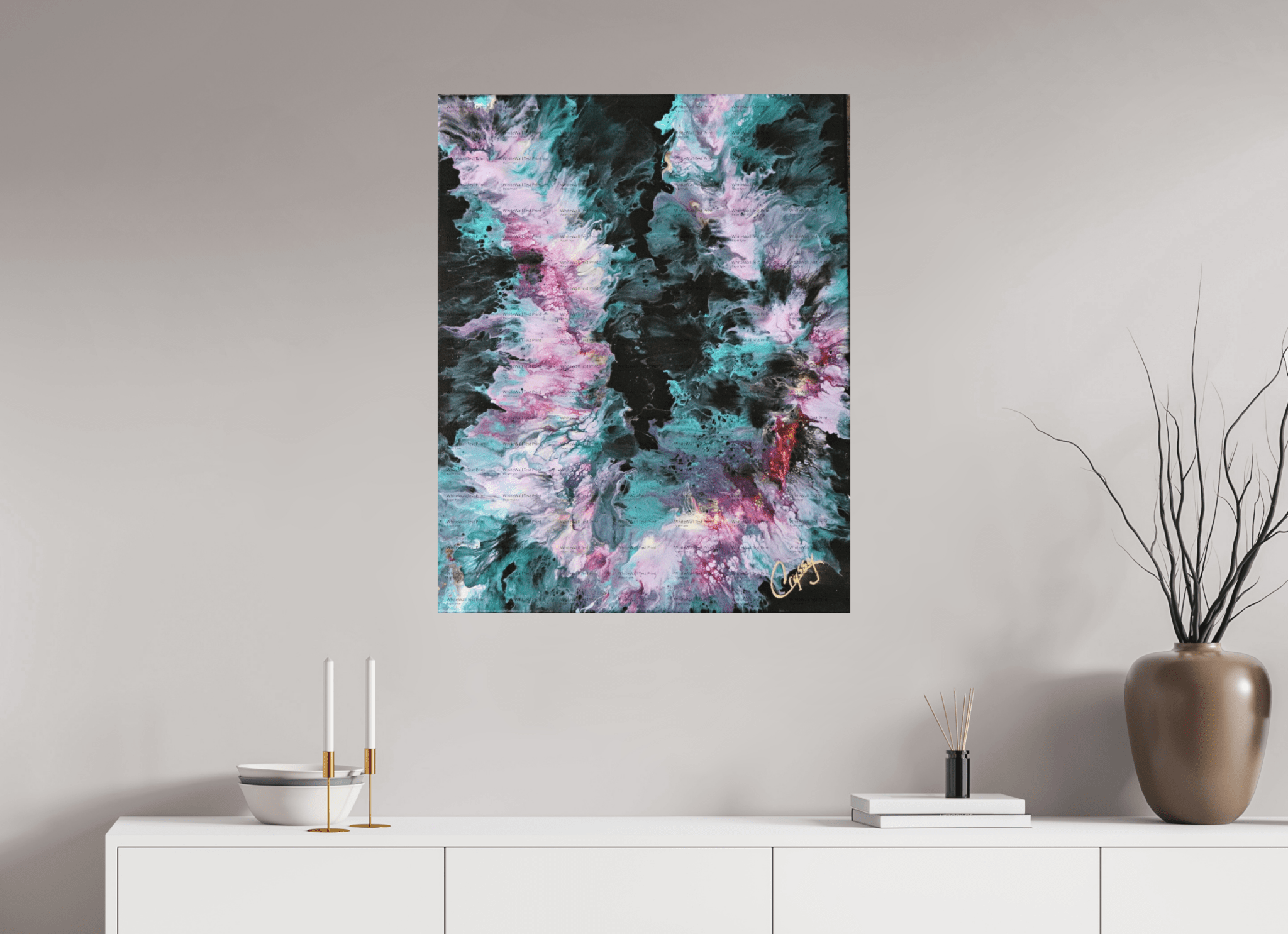 Hawaiian Lei - Original Tropical Acrylic Painting - The Living Abstract