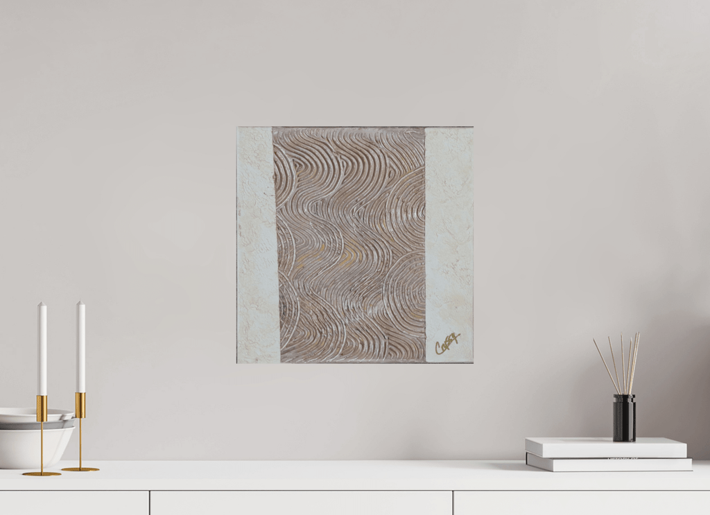 Mocha Tide - Original Textured Painting - The Living Abstract