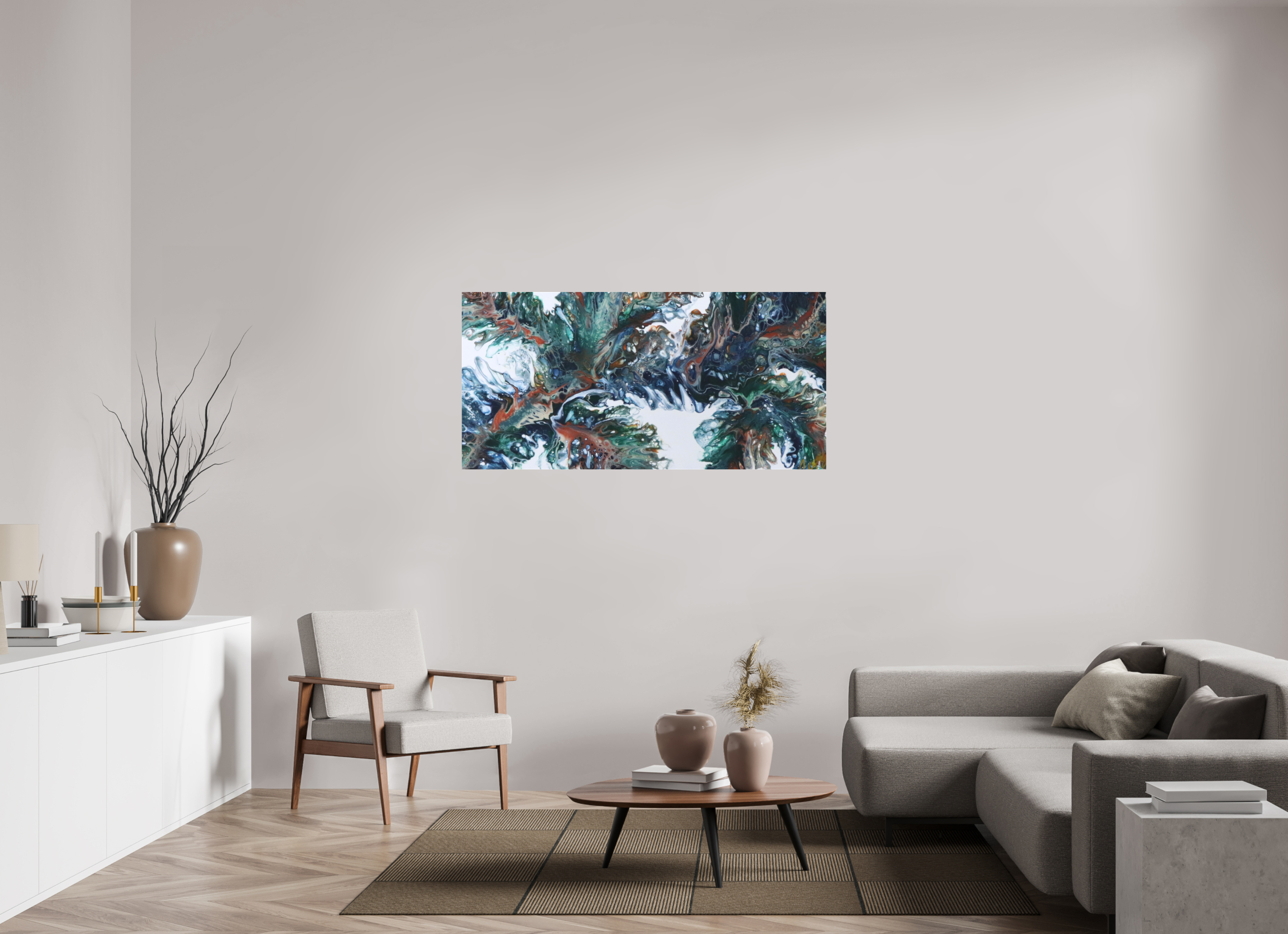 57.8 x 28″, *1.25" Matte Canvas No Frame Kelp of the Sea