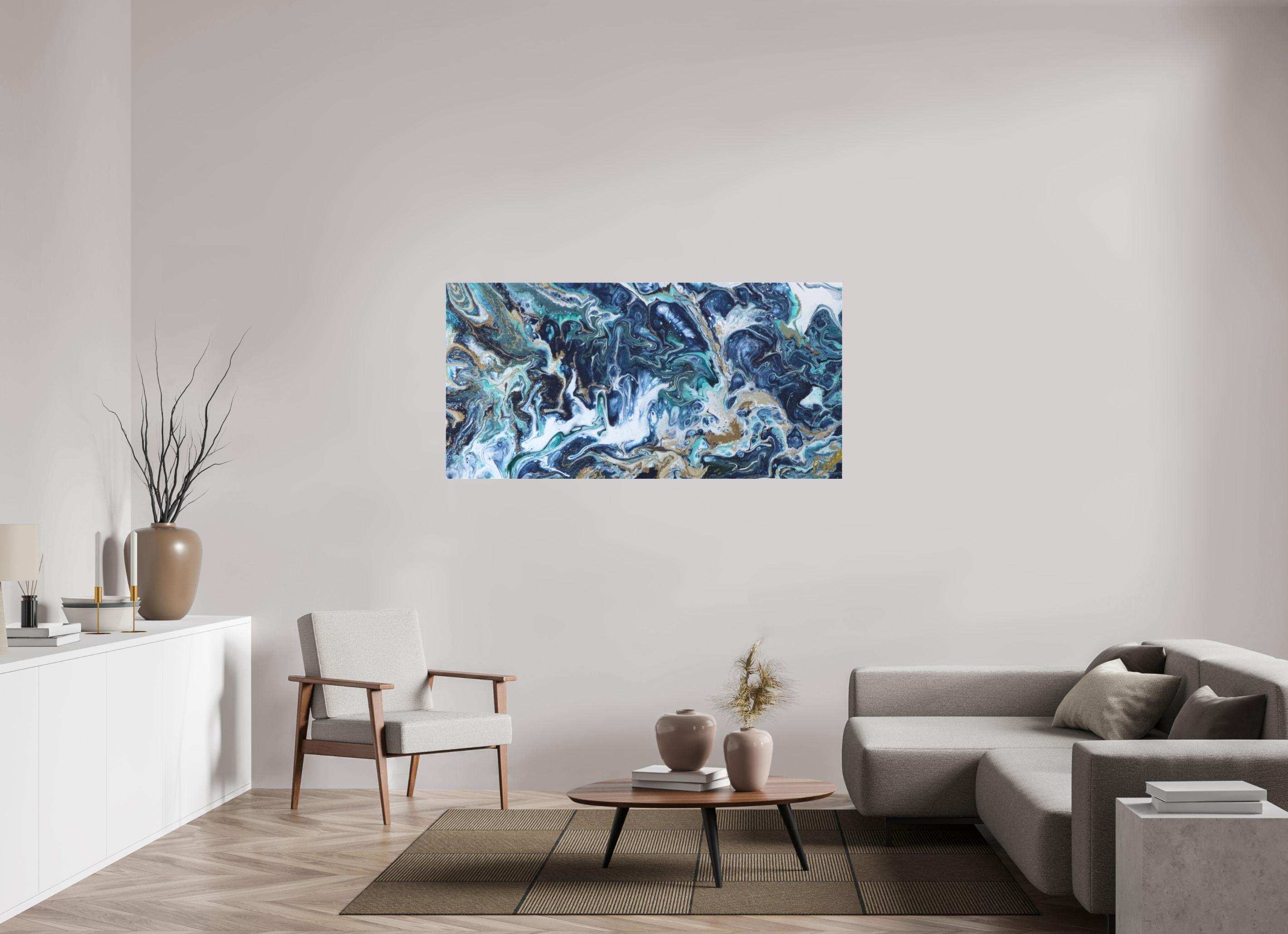 62.9 x 31″, *1.25" Matte Canvas No Frame Above the Storm