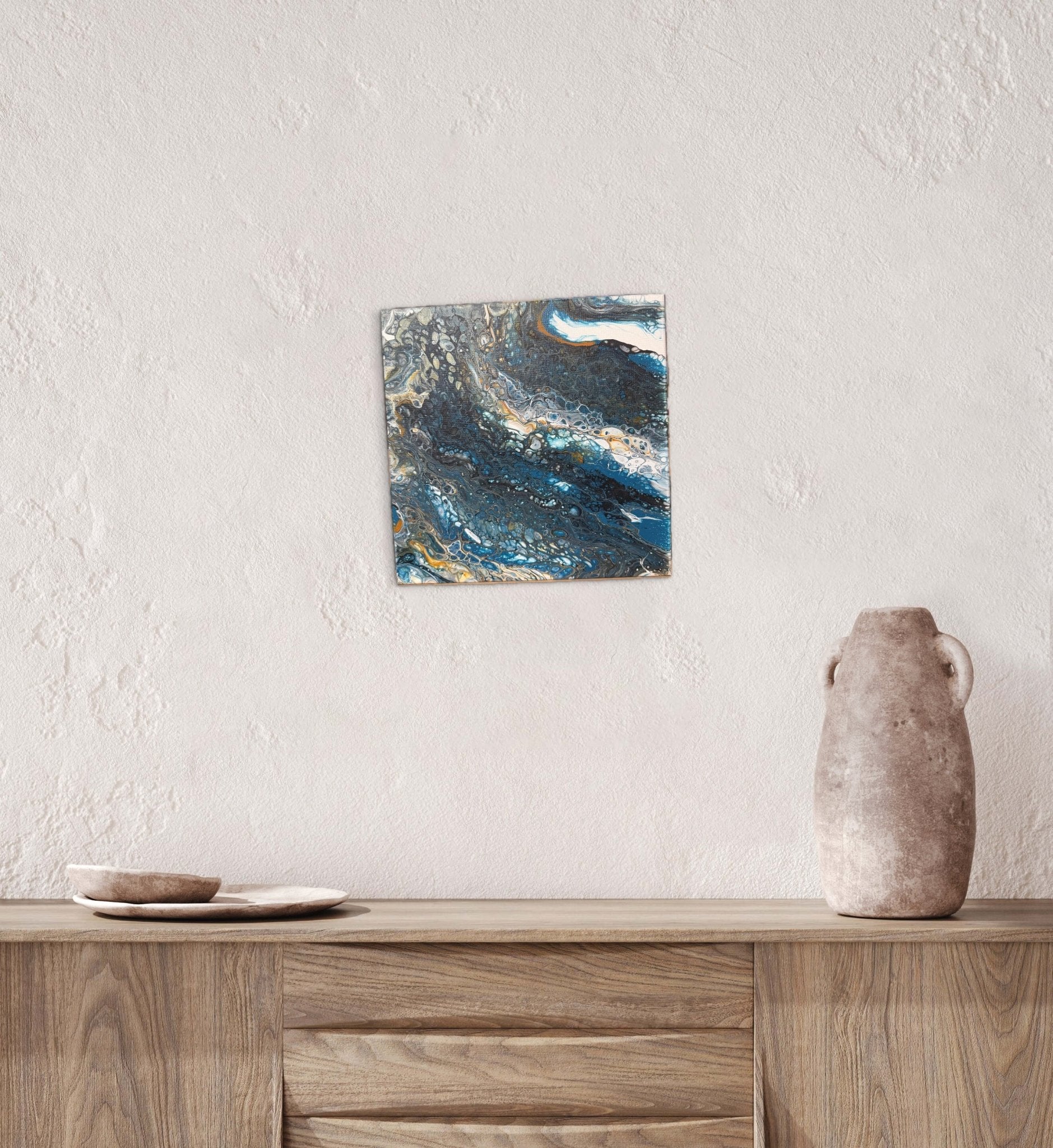 Teal Cascade - The Living Abstract