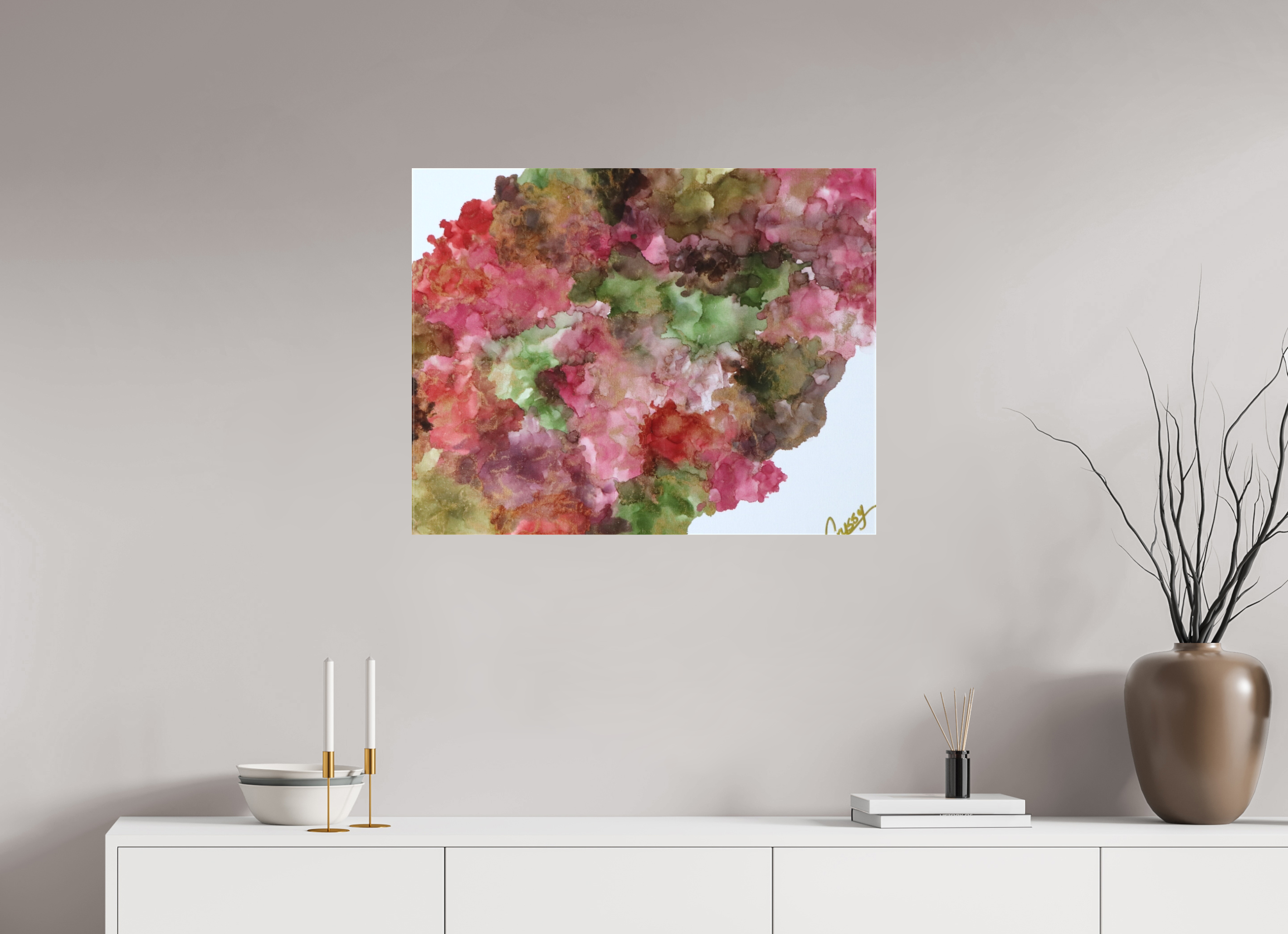 30.5 x 24″, *1.25" Matte Canvas No Frame Floral Density