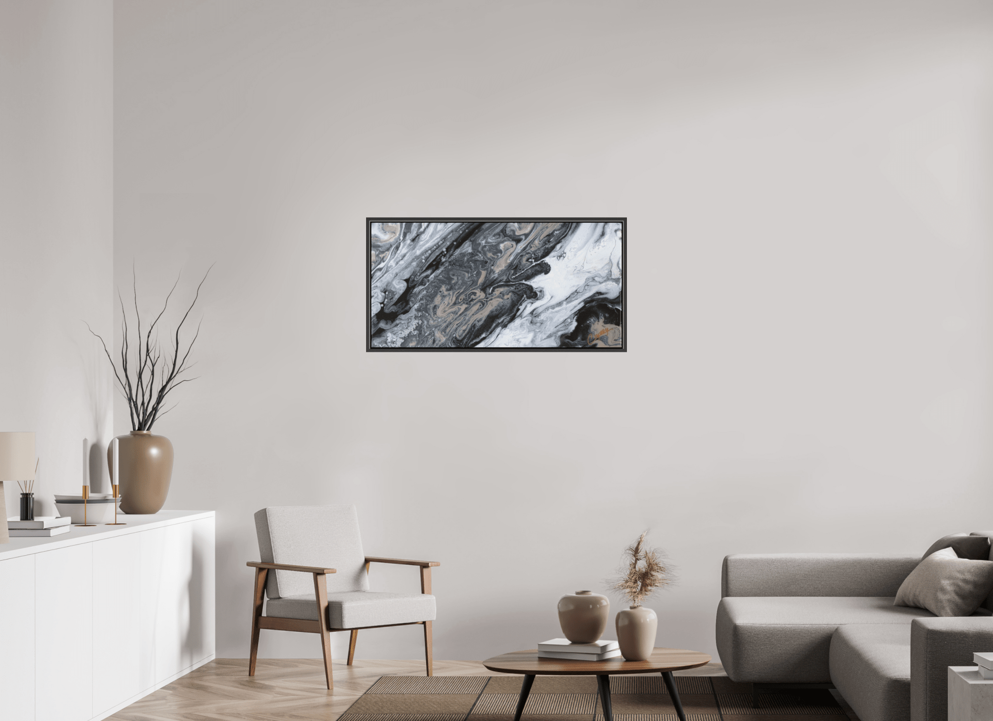 Black Sands - Original Tilt Pour - The Living Abstract