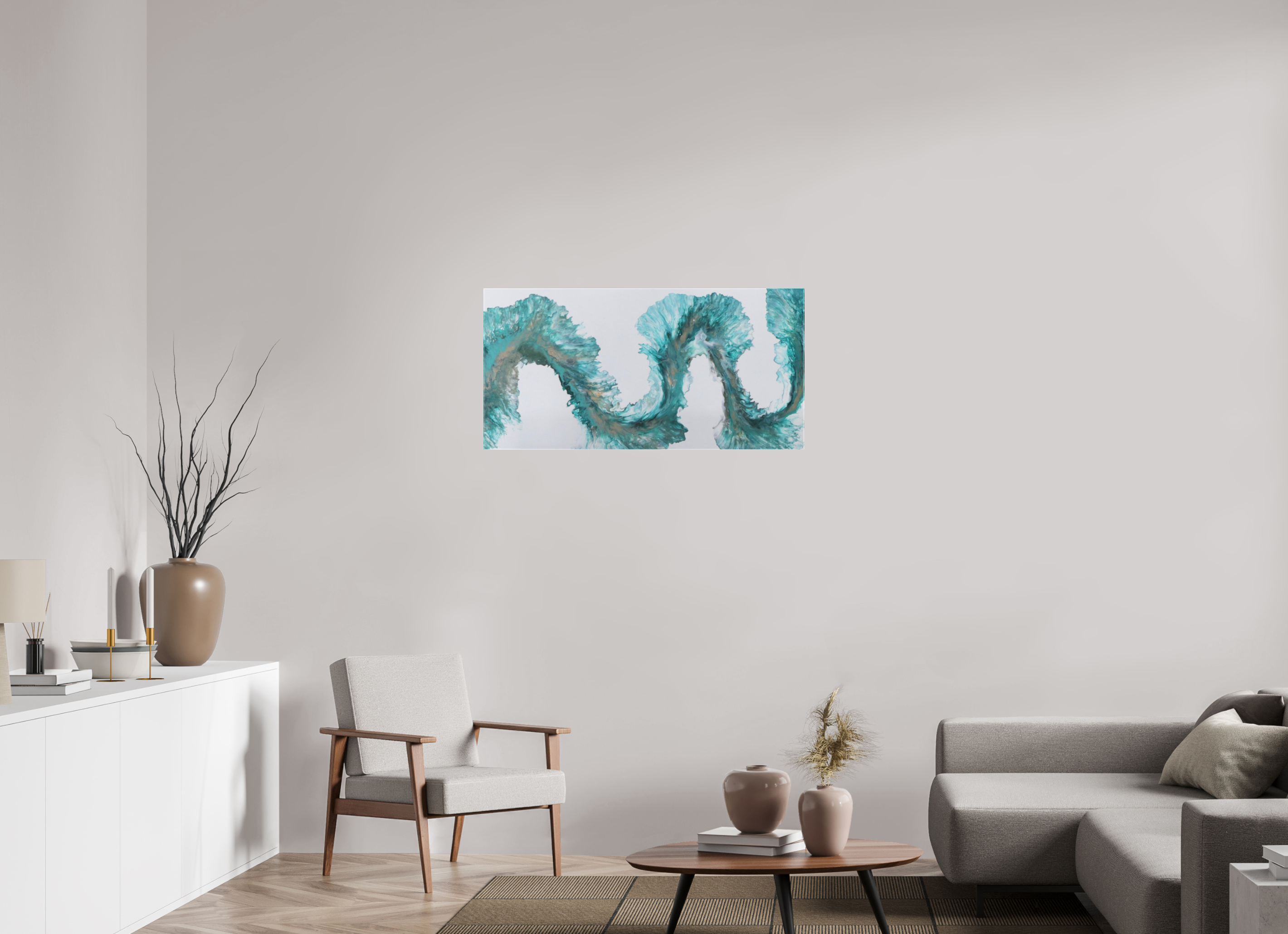 40.2 x 20″, *1.25" Matte Canvas No Frame Tidal Reviere