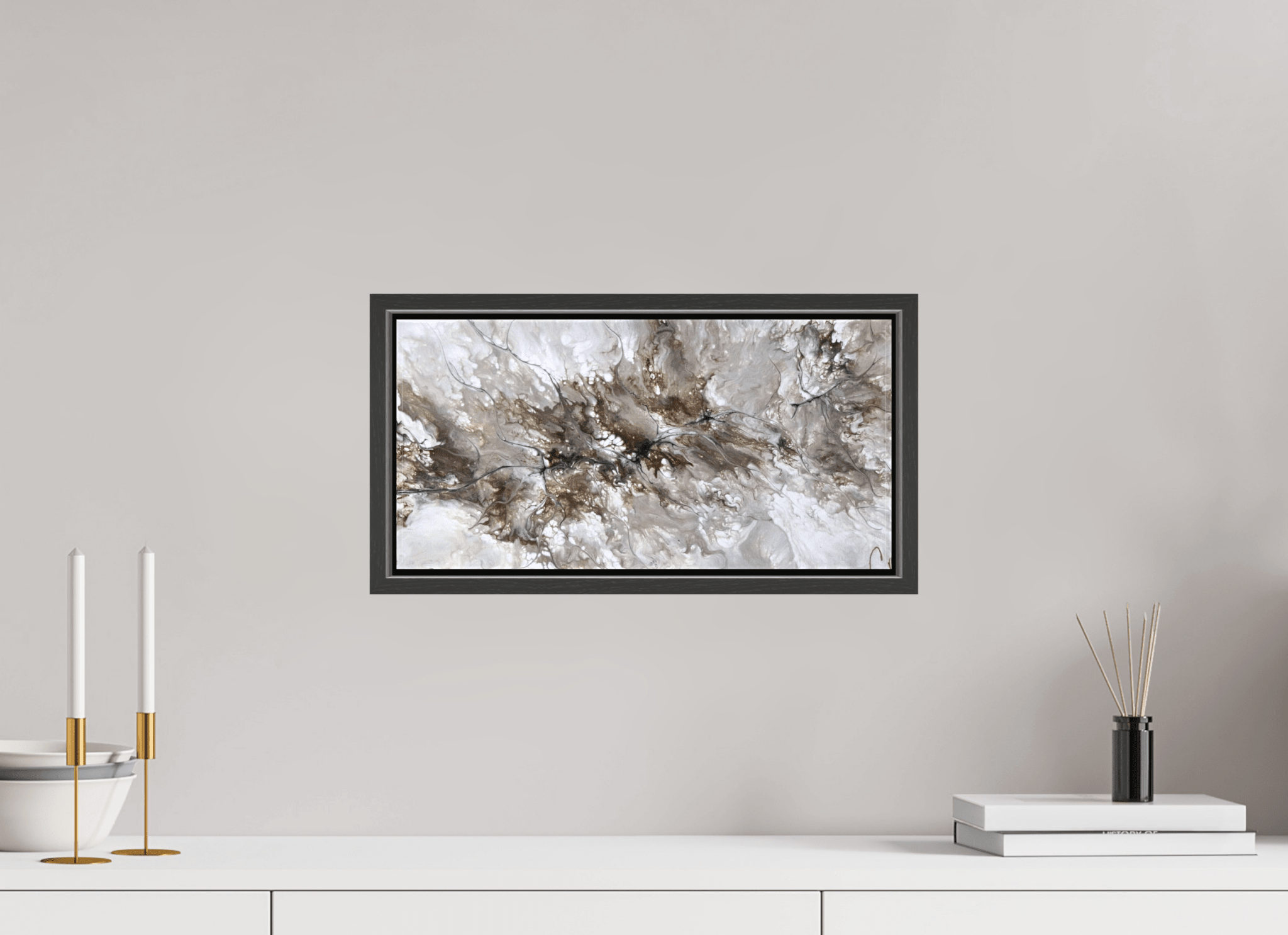 Beige Marble - Original Dutch Pour - The Living Abstract