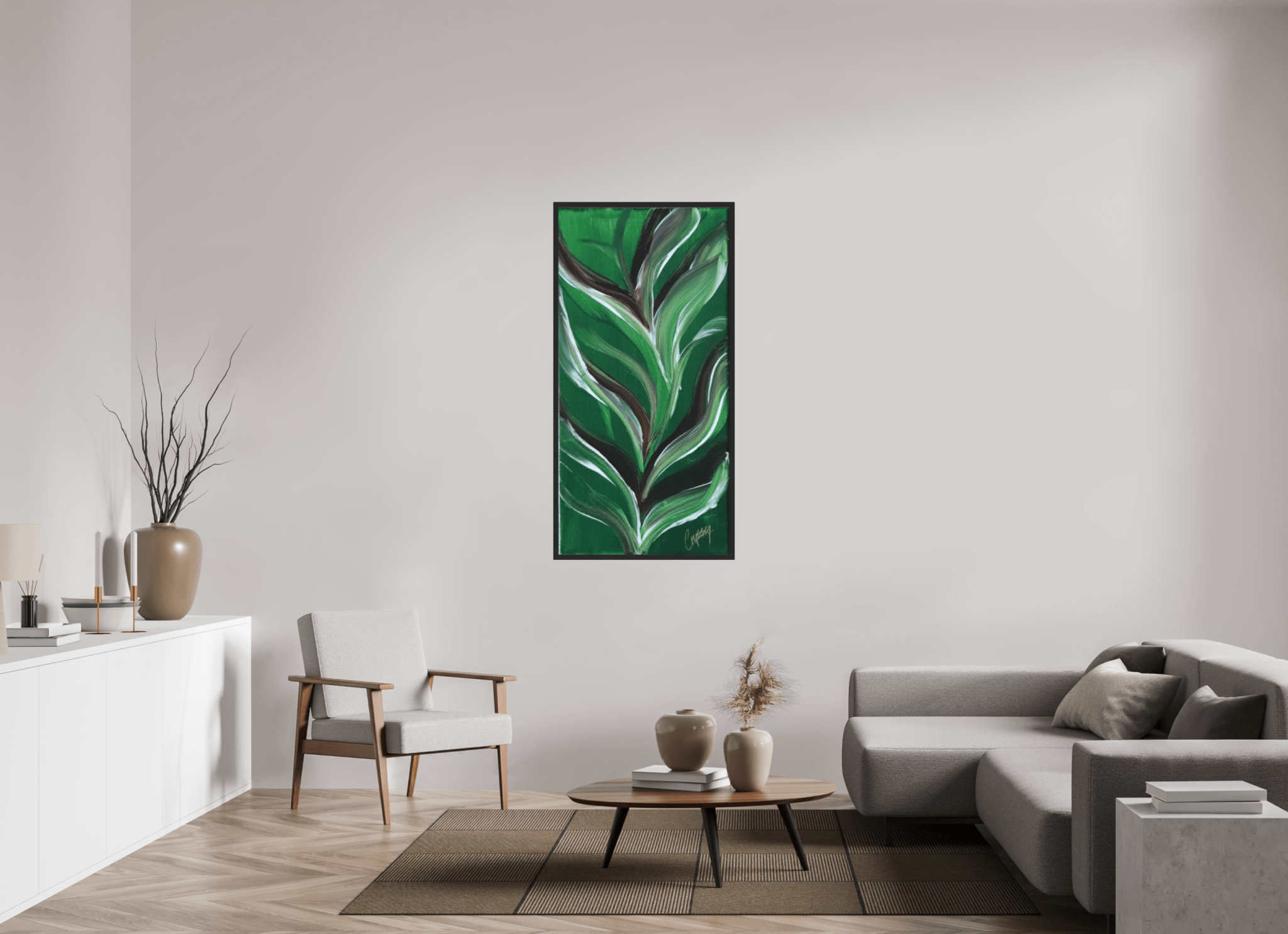 Small Botanical Bloom - Acrylic Botanical Painting - The Living Abstract