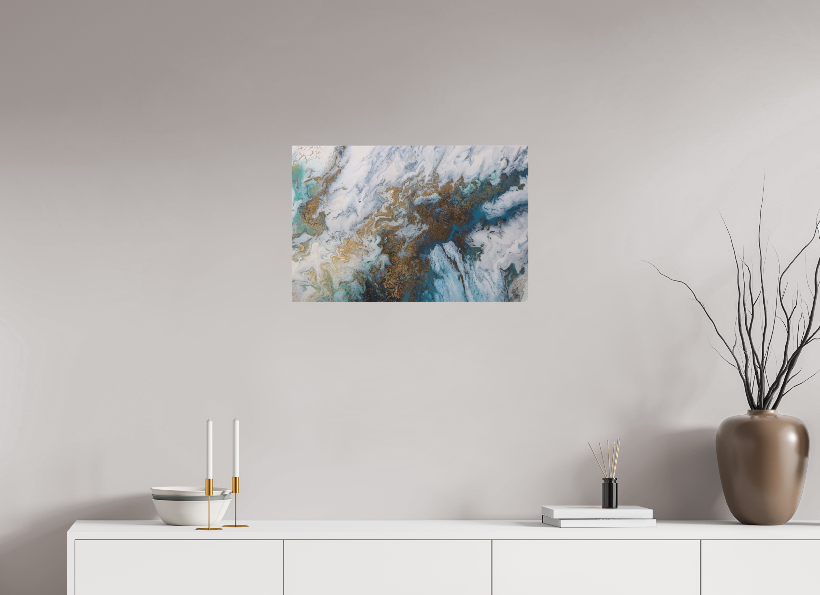 24.4 x 16″, *1.25" Matte Canvas No Frame Seascape Canvas - Original Acrylic Ocean Painting