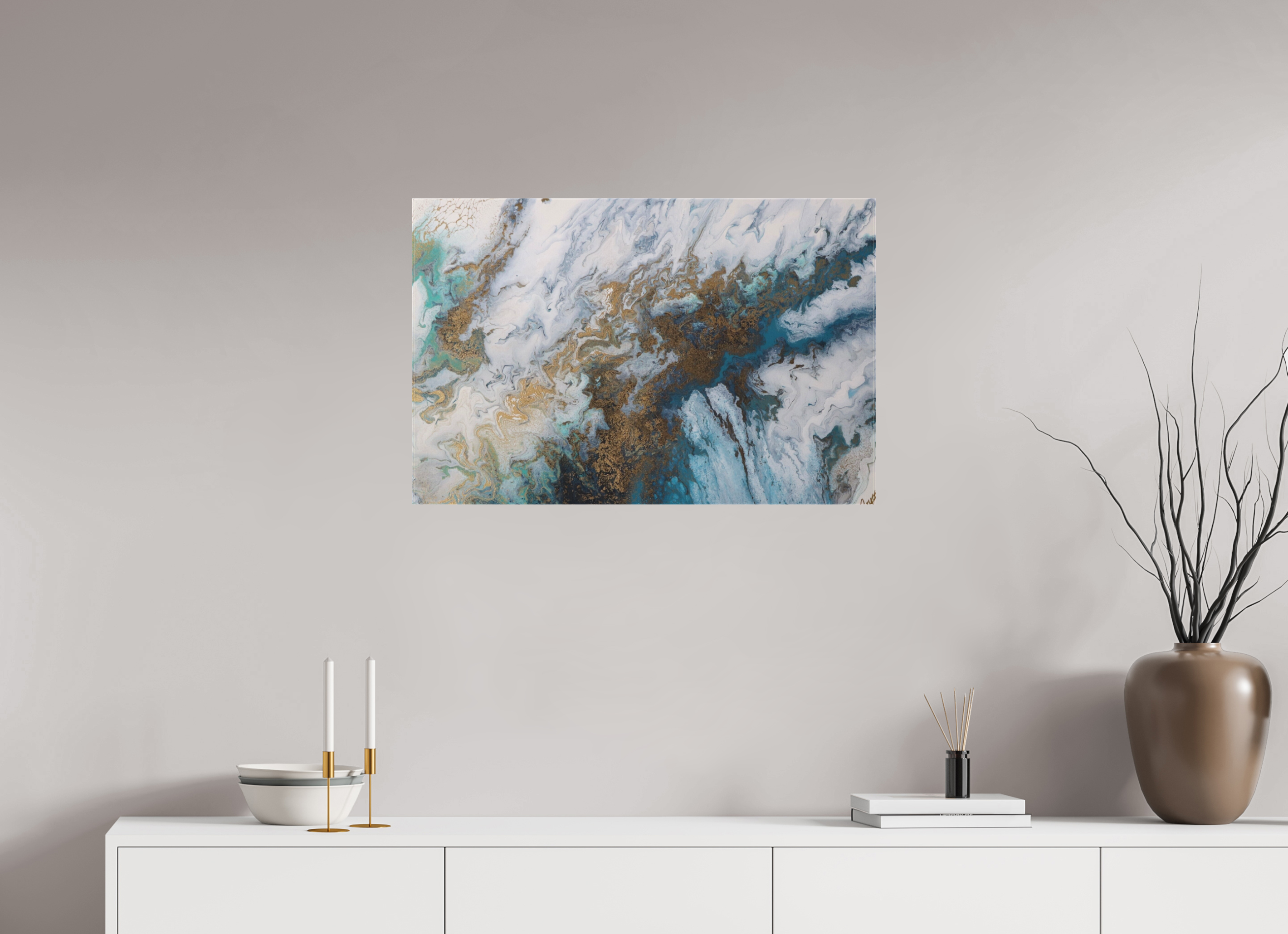 30.5 x 20″, *1.25" Matte Canvas No Frame Seascape Canvas - Original Acrylic Ocean Painting