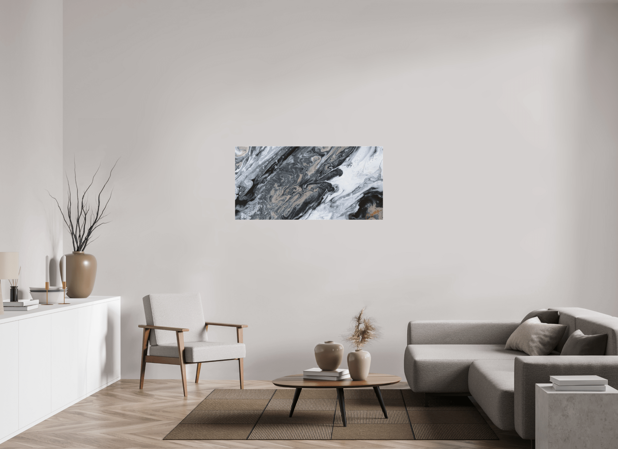 Black Sands - Original Tilt Pour - The Living Abstract