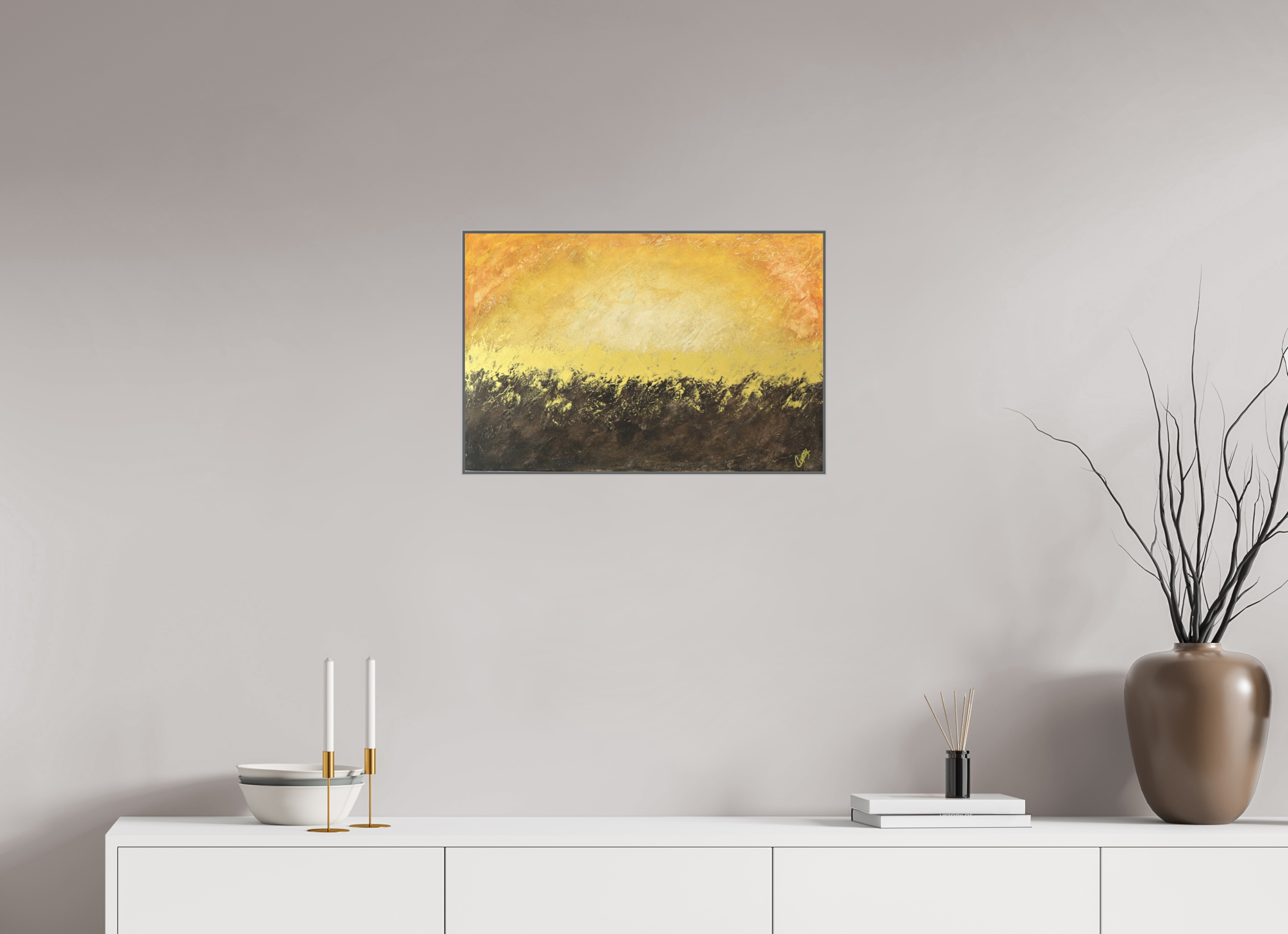 24 x 16″, *Aluminum Artbox 1" on fine art paper under acrylic matte glass Golden Sunset